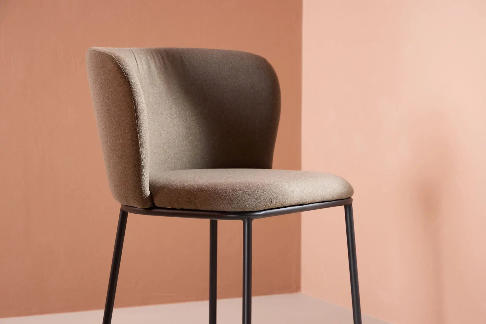 Lot de 2 chaises de salle à manger Edina - 56 x 58 x 76 - Polyester Lin