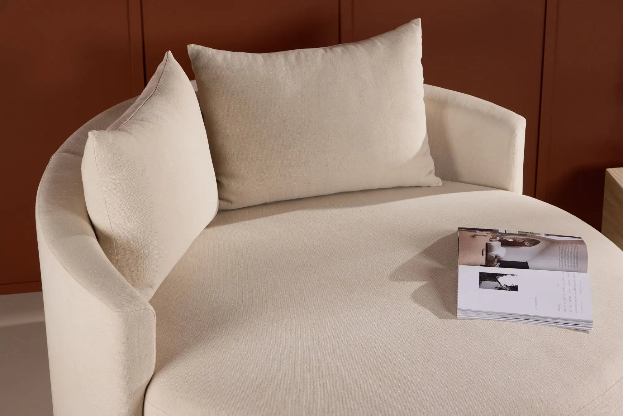 Canapé Kelso - ø150 - Polyester Lin