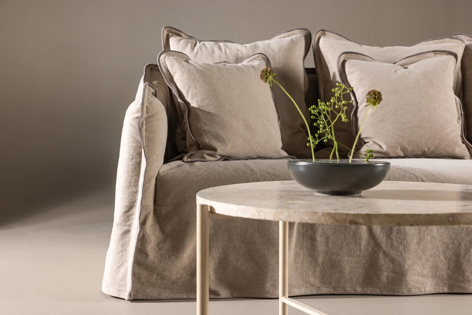 Canapé 3 places Oskarshamn - 210x99x87 - Coton