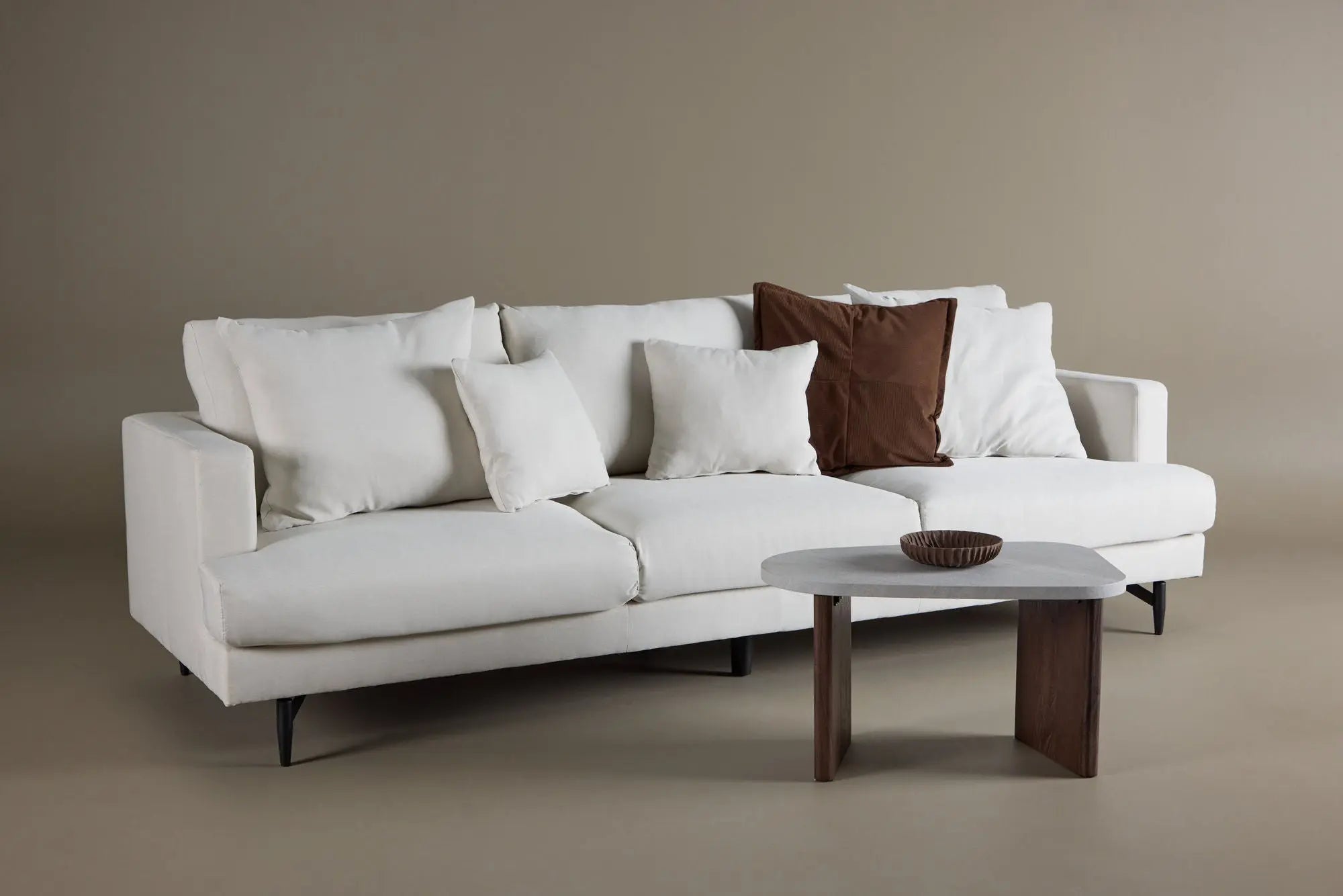 Canapé Sofia - 260 x 86 - Polyester Lin