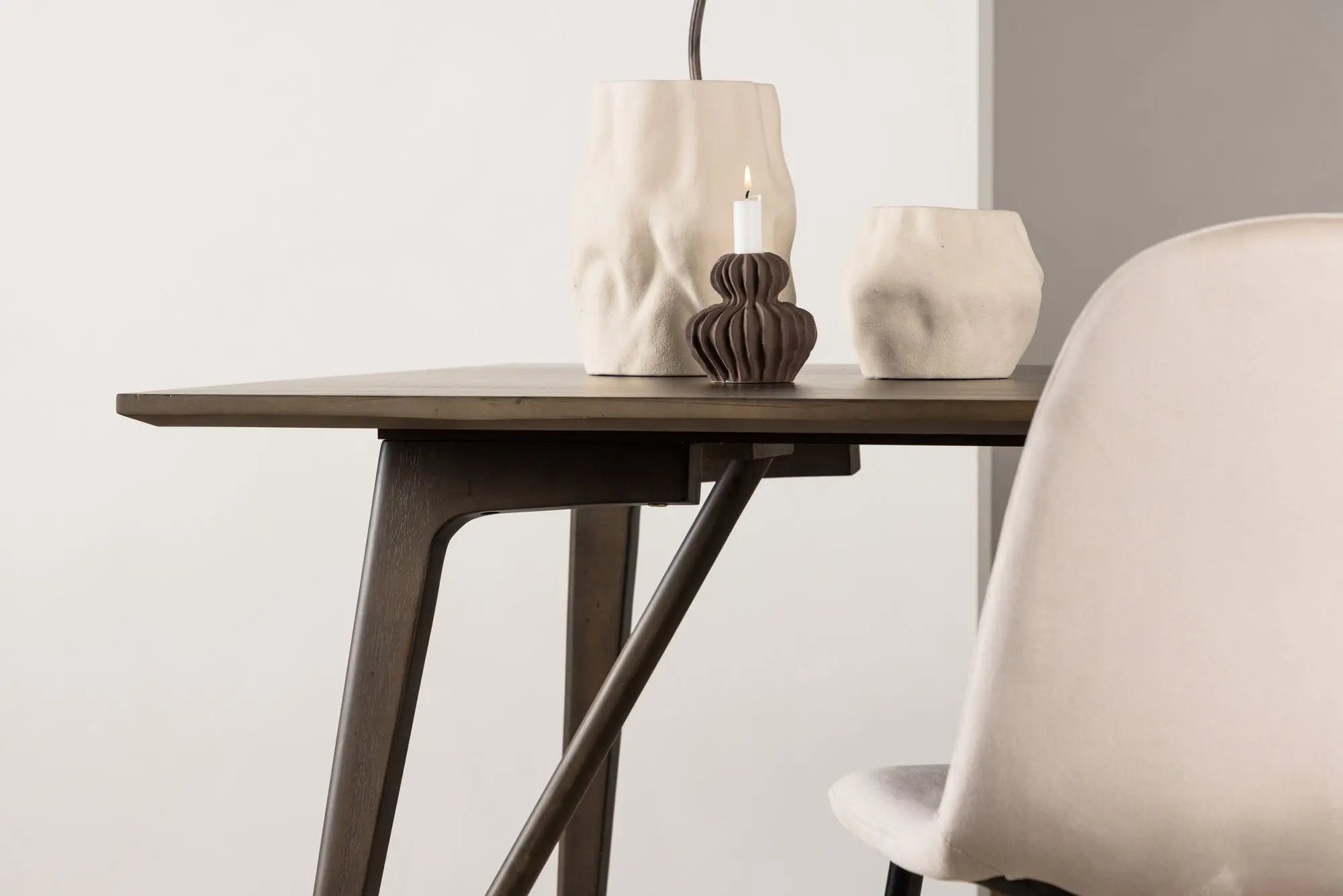 Table à à manger rectangulaire Kaseidon - 80 x 120 - Hévéas