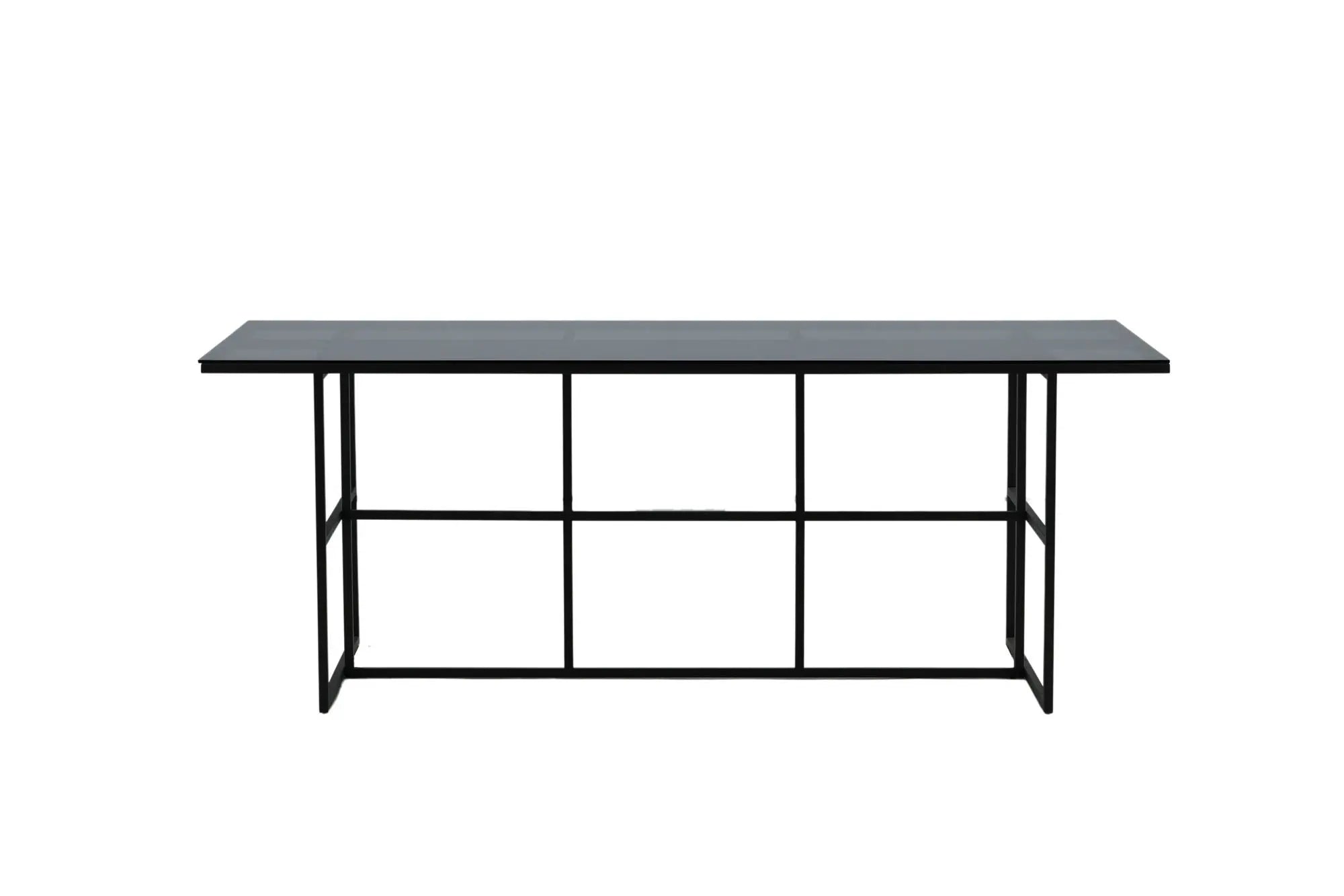 Table à manger Leif - 74 x 200 x 90 - Verre