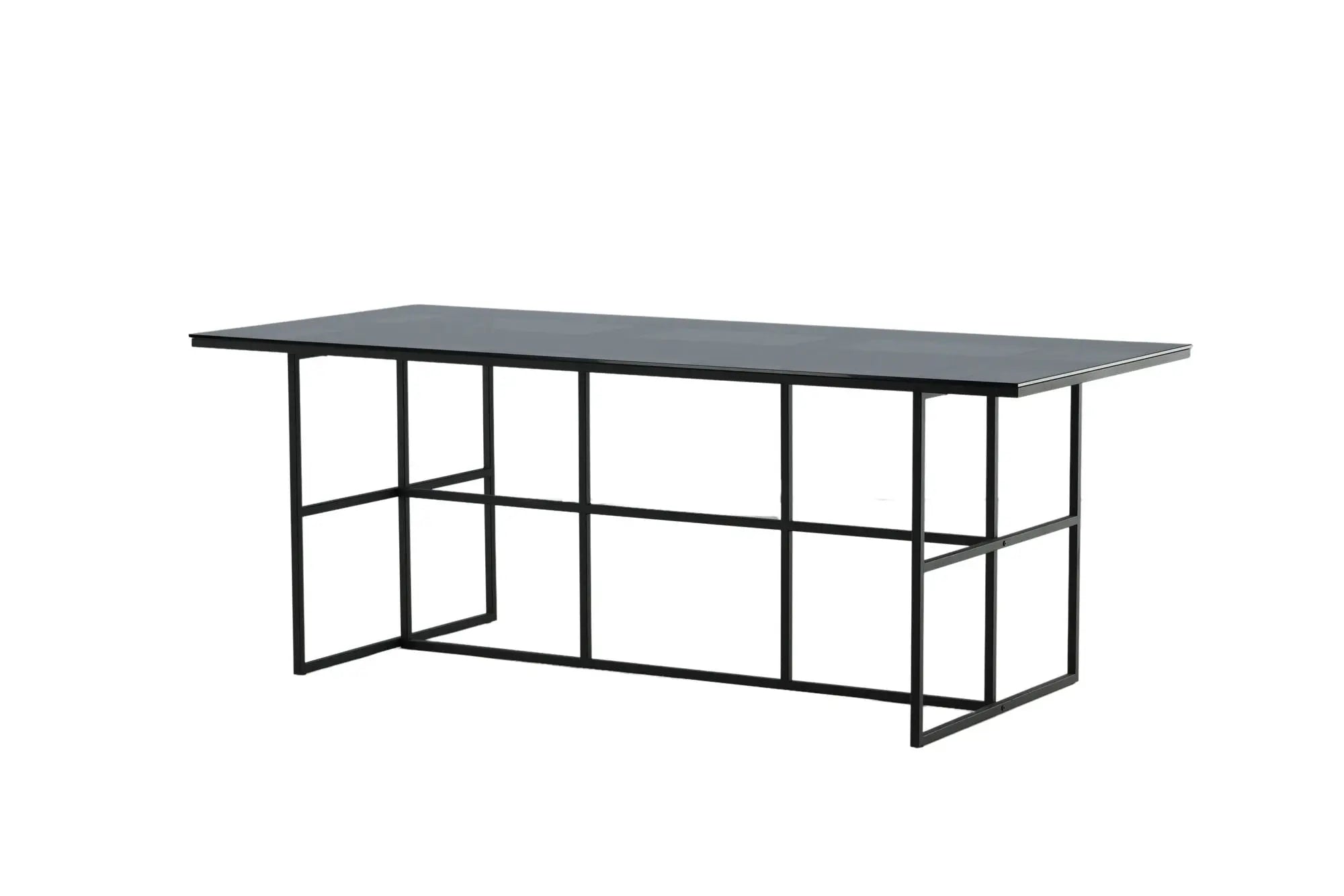 Table à manger Leif - 74 x 200 x 90 - Verre