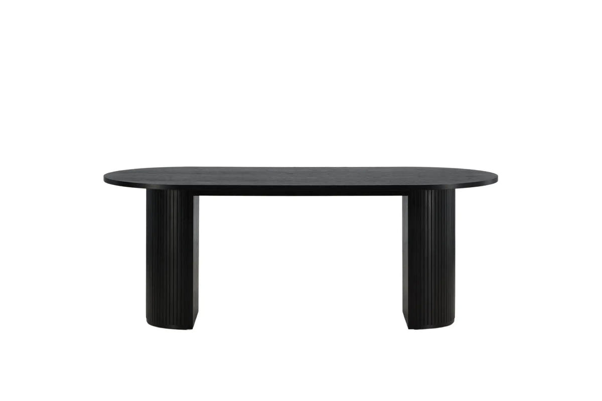 Table à manger ovale Bianca - 75 x 200 x 90 - Facettes