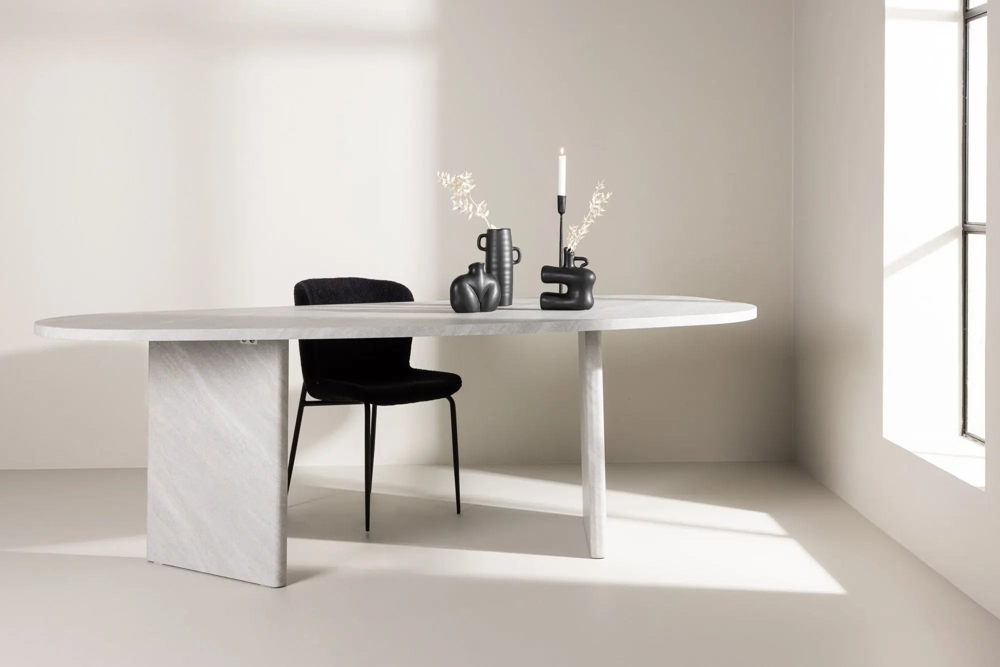 Table à manger ovale Grönvik - 100 x 220 - MDF
