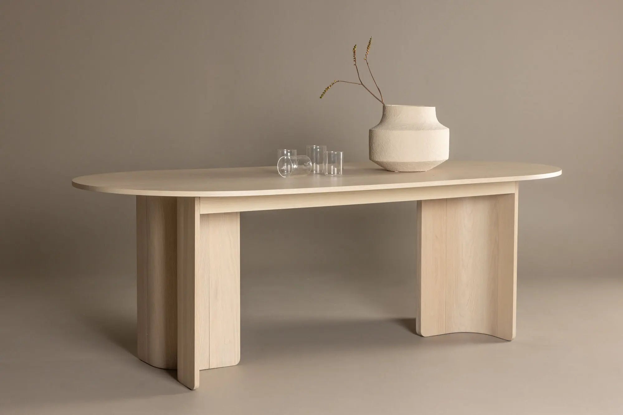 Table à manger ovale Tyresö - 220 x 100 x 75 - MDF