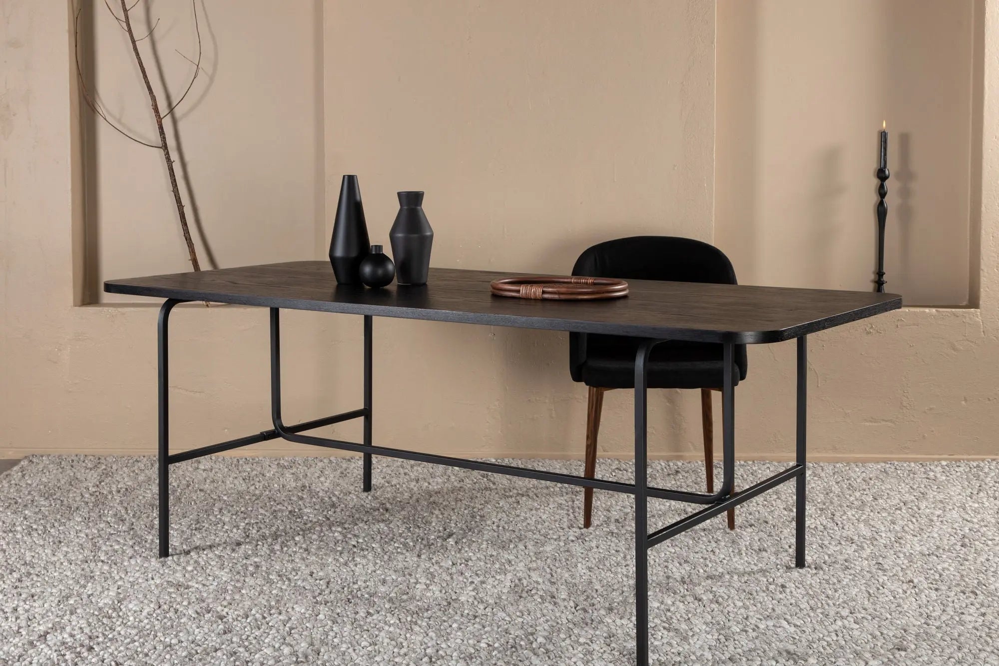 Table à manger rectangulaire Uno - 75 x 200 x 90 - Facettes