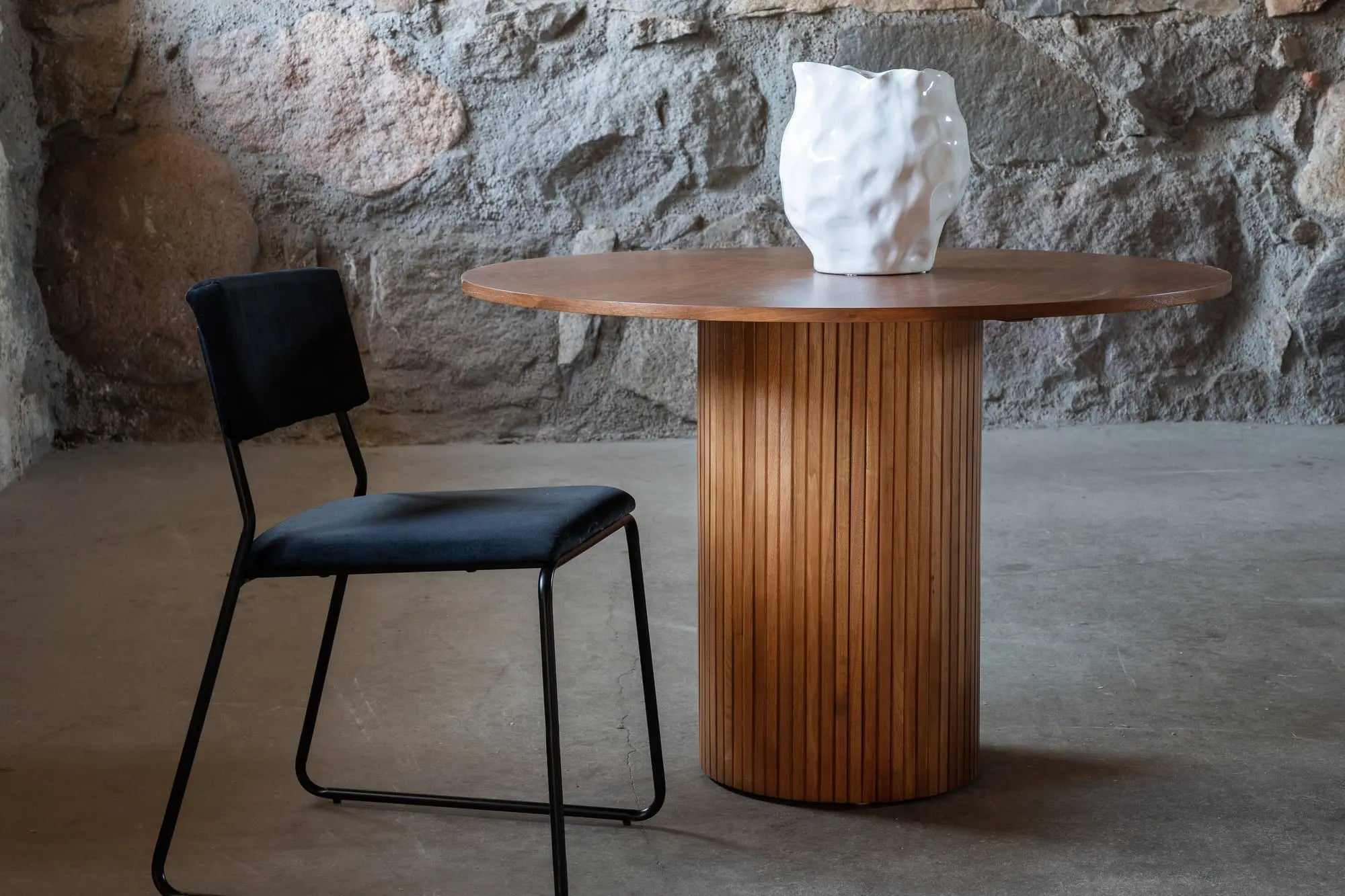 Table à manger ronde Bianca - ø110 - Facettes