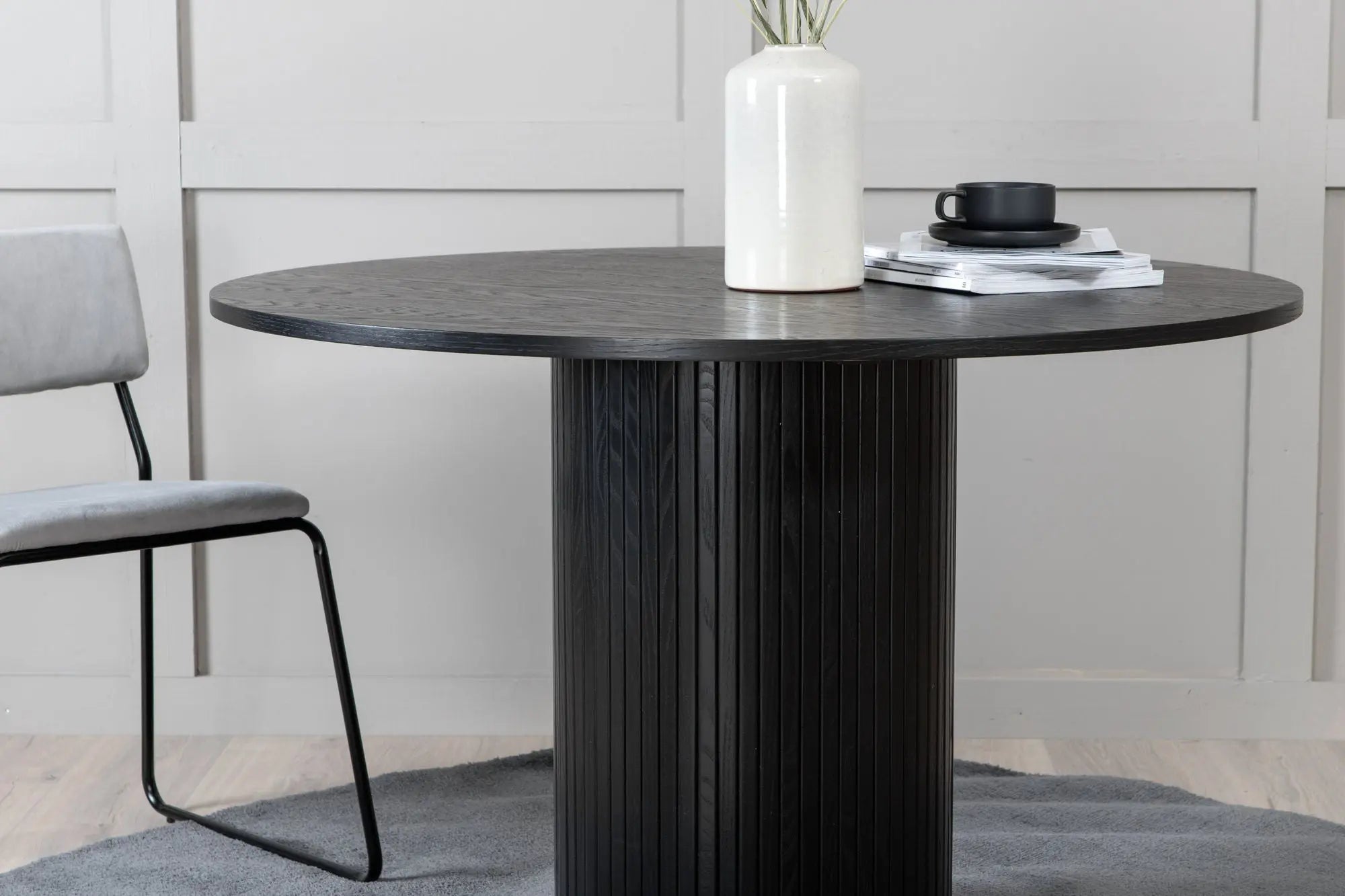 Table à manger ronde Bianca - ø110 - Facettes