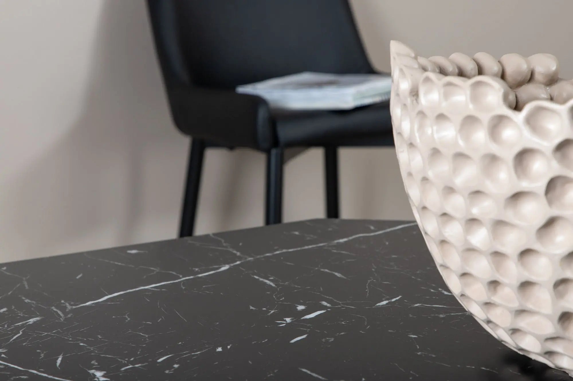 Table à manger ronde Marbs - ø110 - Stratifié de papier