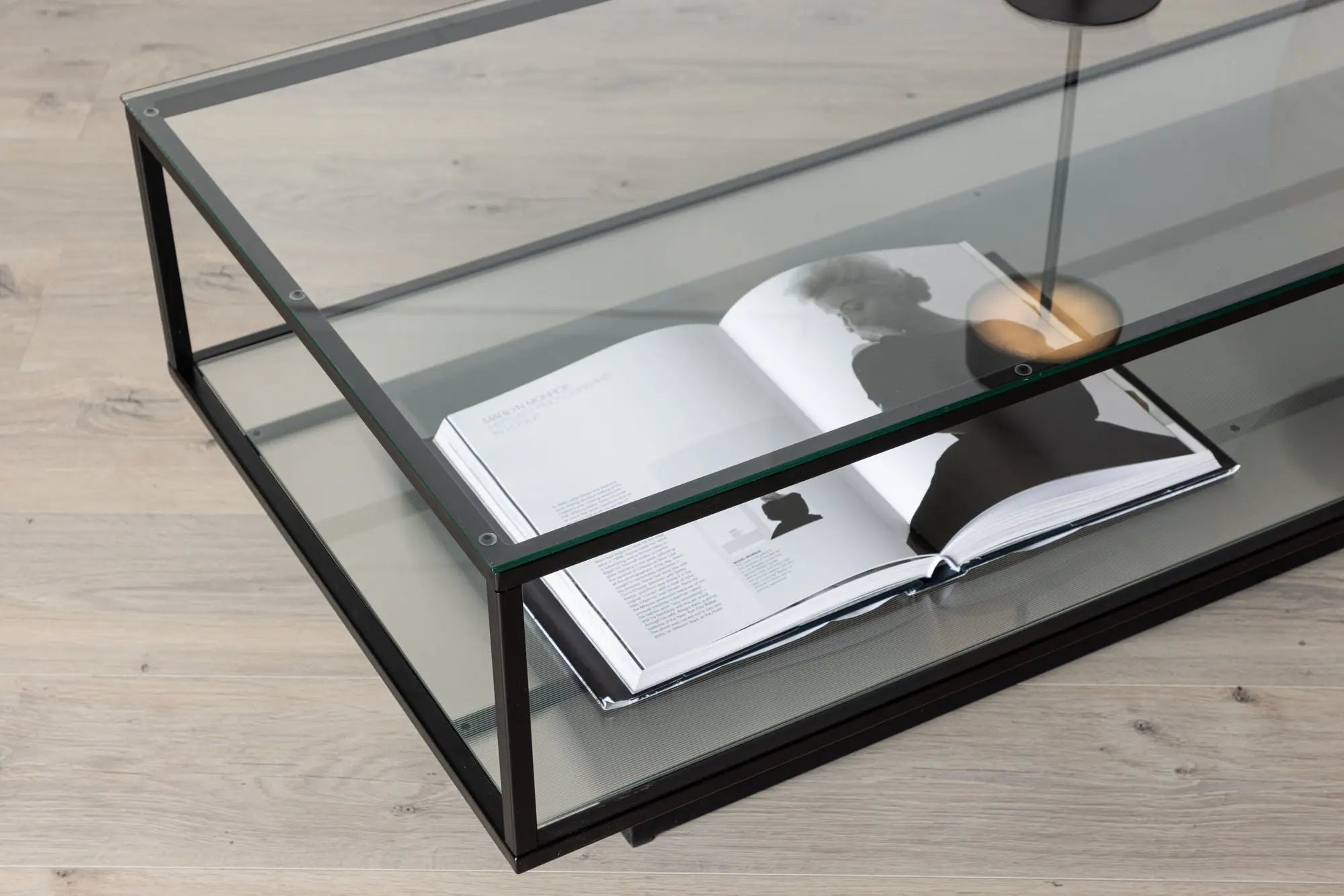Table basse Maglehem - 37,5 x 130 x 60 - Verre