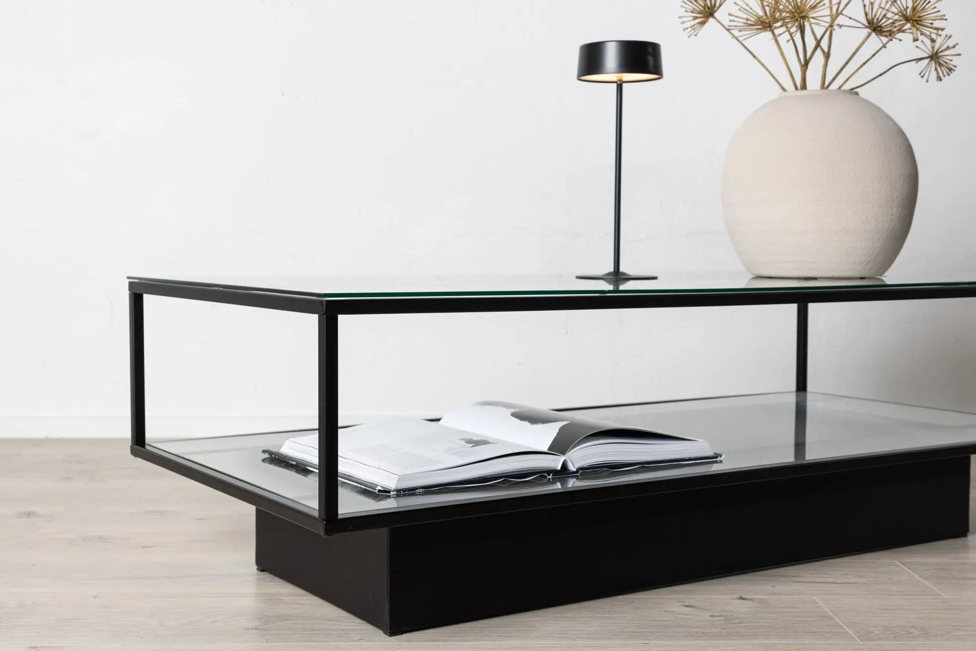 Table basse Maglehem - 37,5 x 130 x 60 - Verre