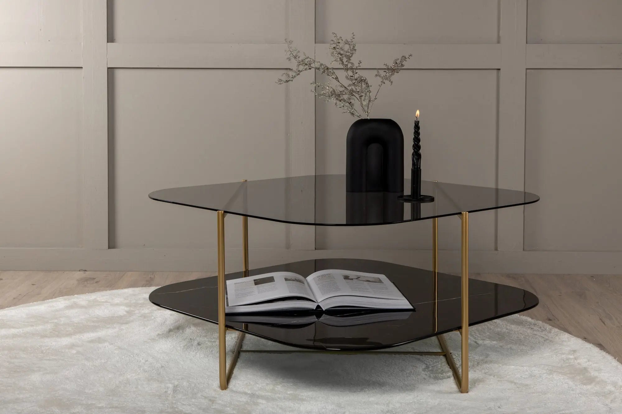 Table basse Un - 45 x 85 x 85 - Verre