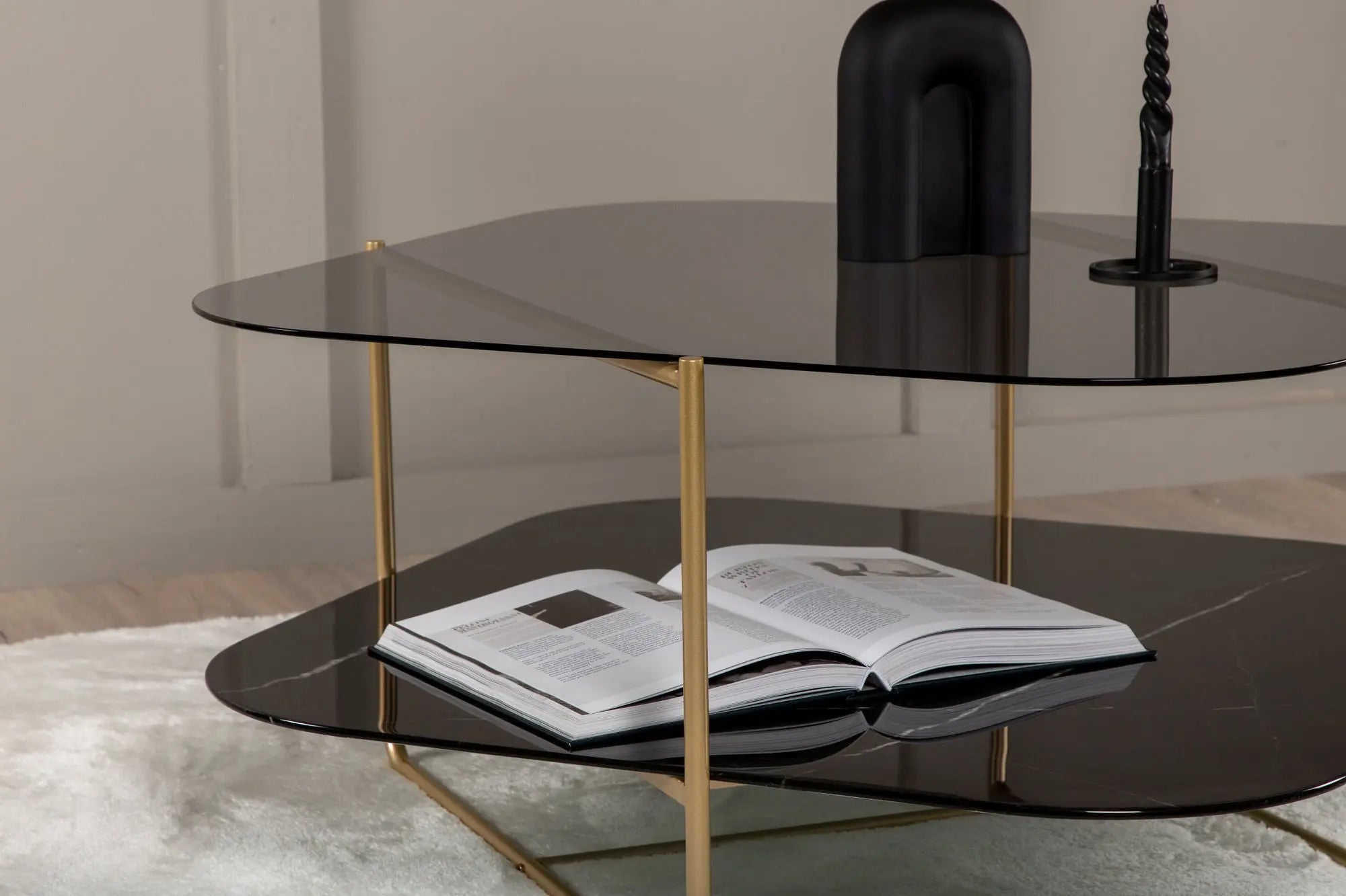 Table basse Un - 45 x 85 x 85 - Verre