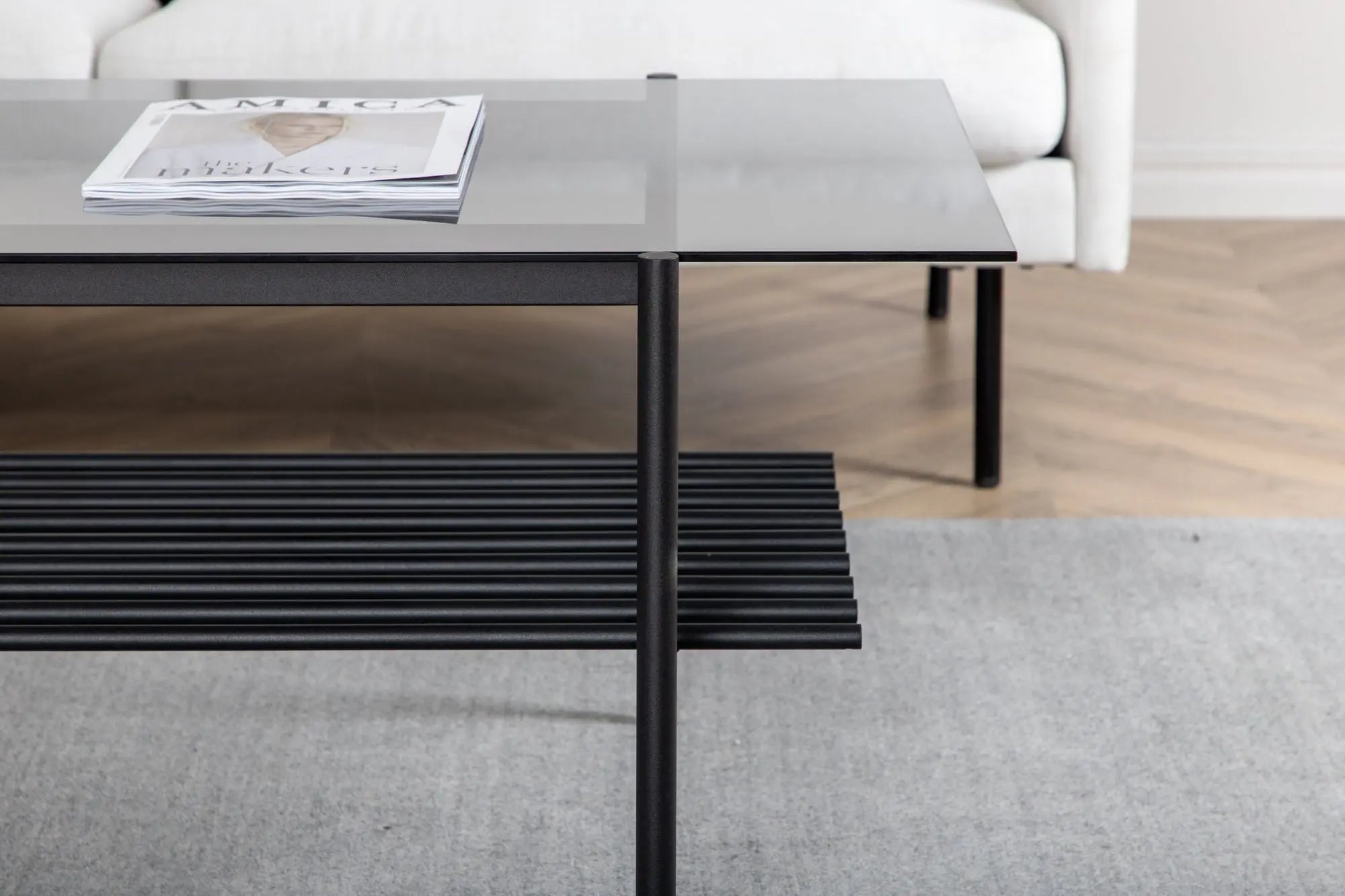 Table basse rectangulaire Von Staf - 48 x 120 x 60 - Verre