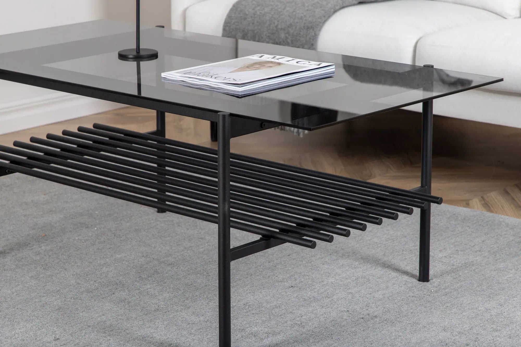 Table basse rectangulaire Von Staf - 48 x 120 x 60 - Verre