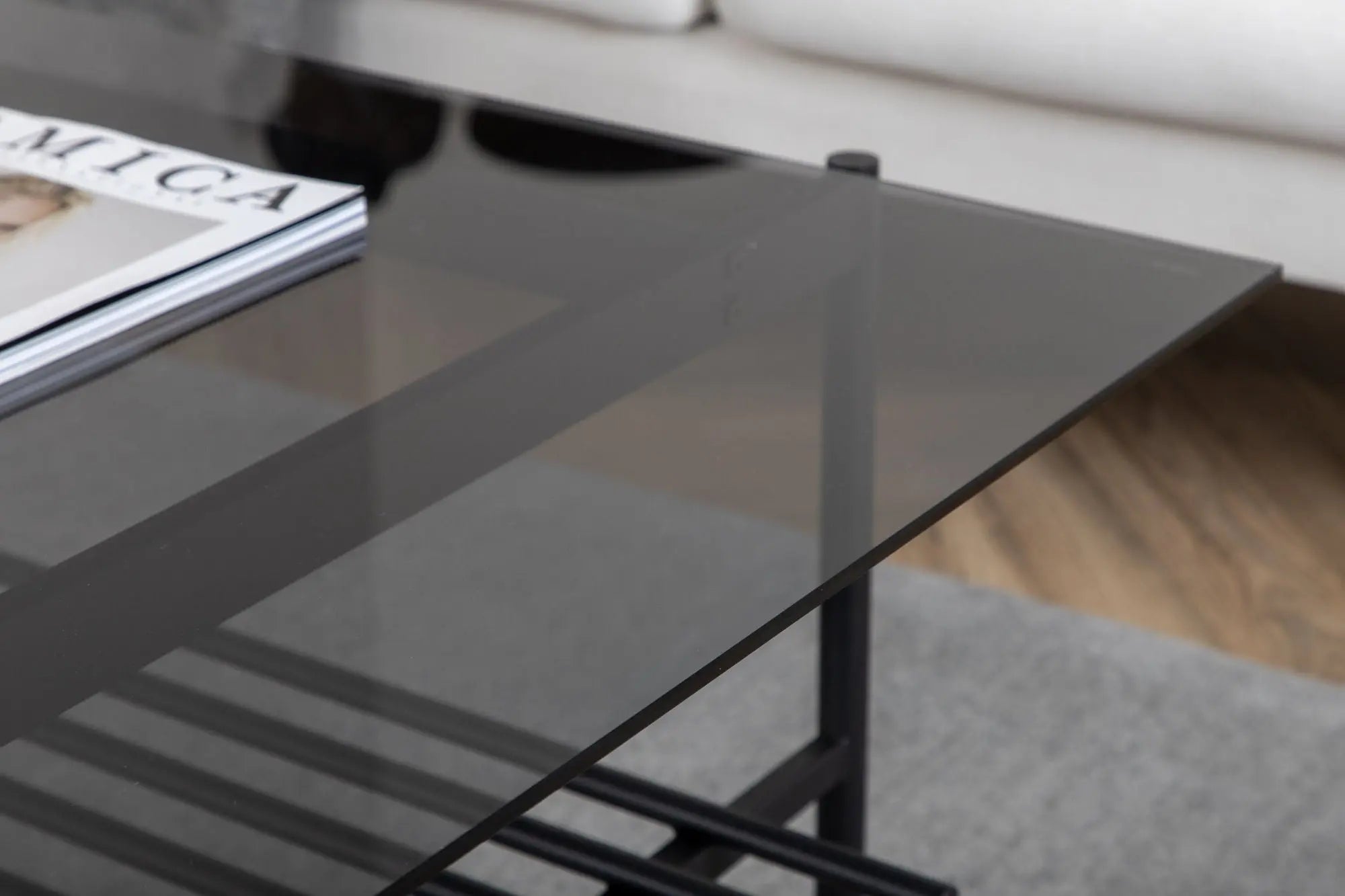Table basse rectangulaire Von Staf - 48 x 120 x 60 - Verre