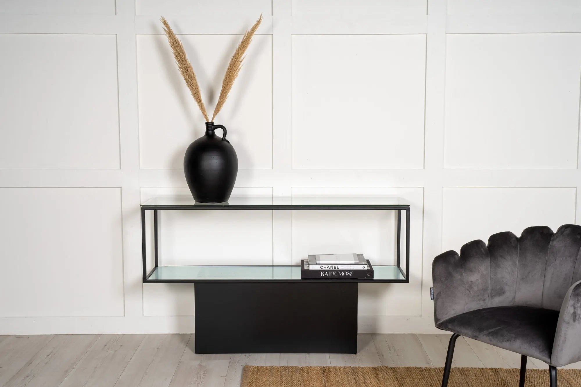 Table d'appoint Maglehem - 74 x 130 x 35 - Verre