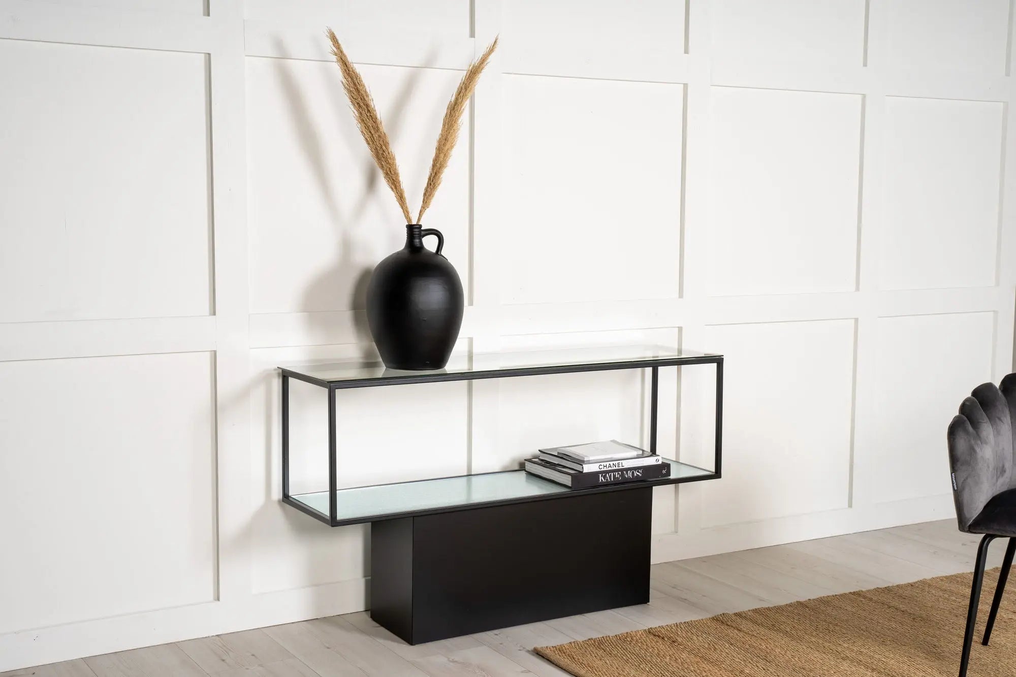 Table d'appoint Maglehem - 74 x 130 x 35 - Verre