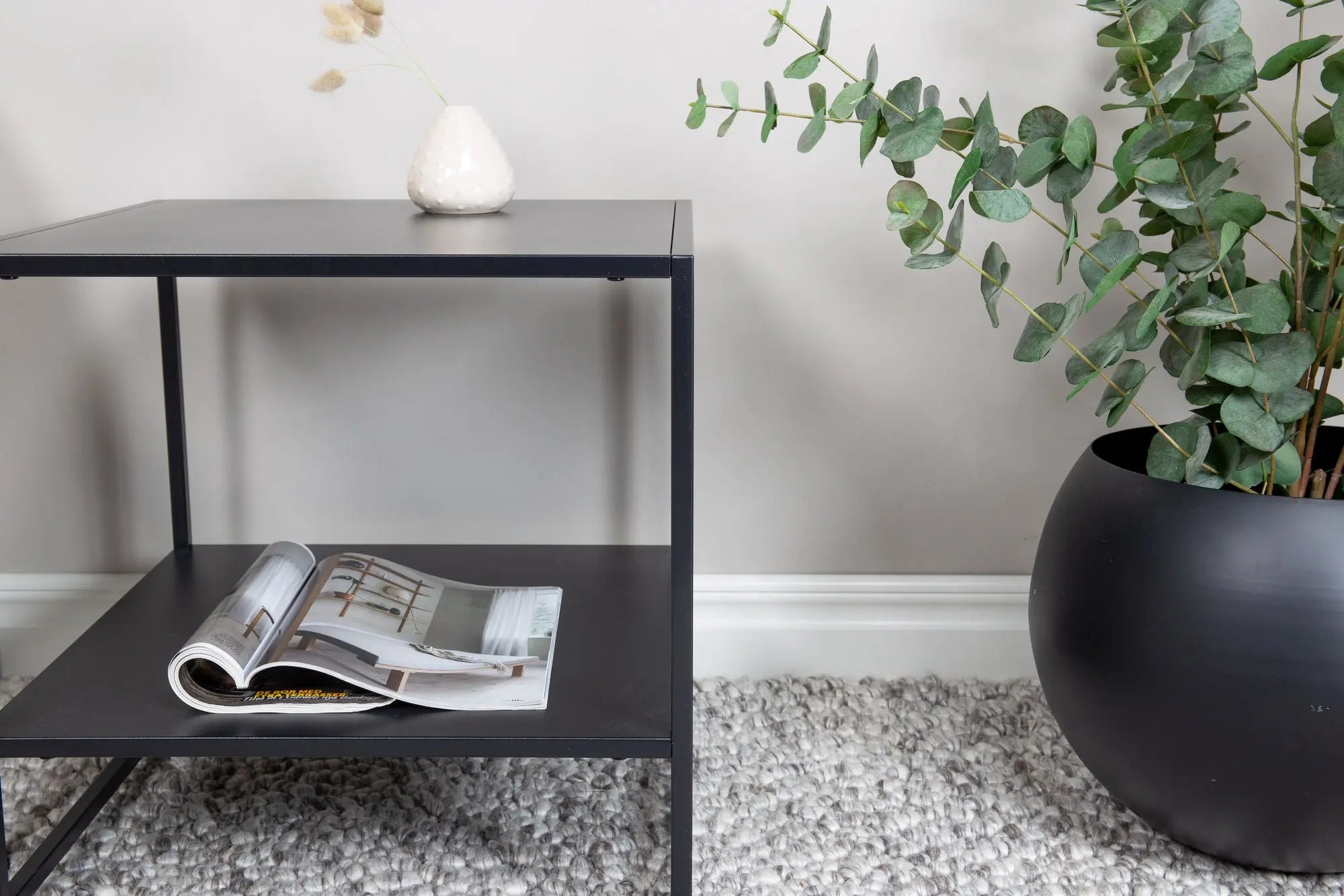Table d'appoint avec étagère Staal - 50 x 50 - Acier