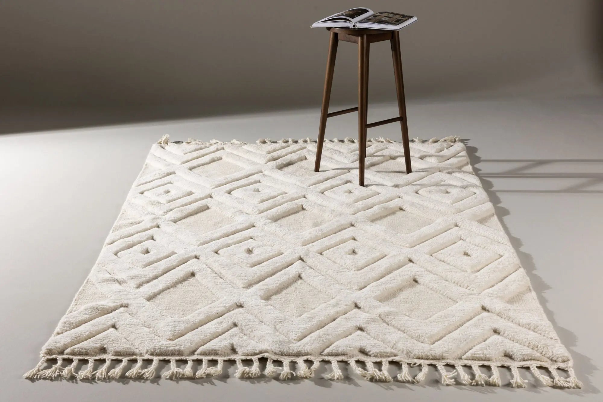 Tapis en laine rectangulaire Dahlia - 160x230cm - 160 x 230 - Laine
