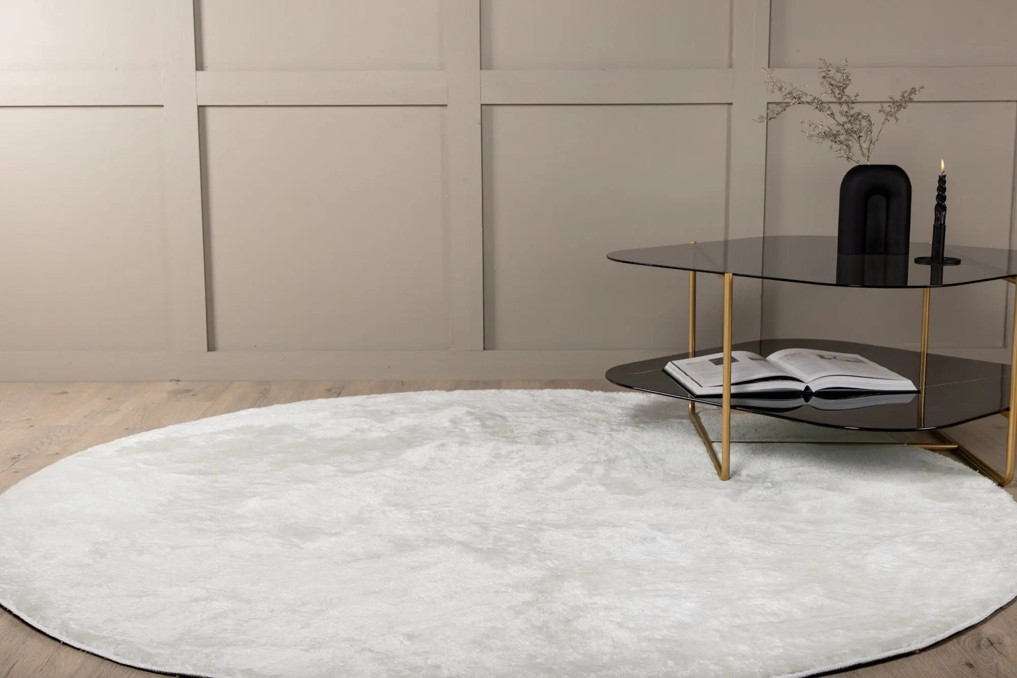 Tapis en polyester rond Blanca - 200*200cm - ø200 - Polyester