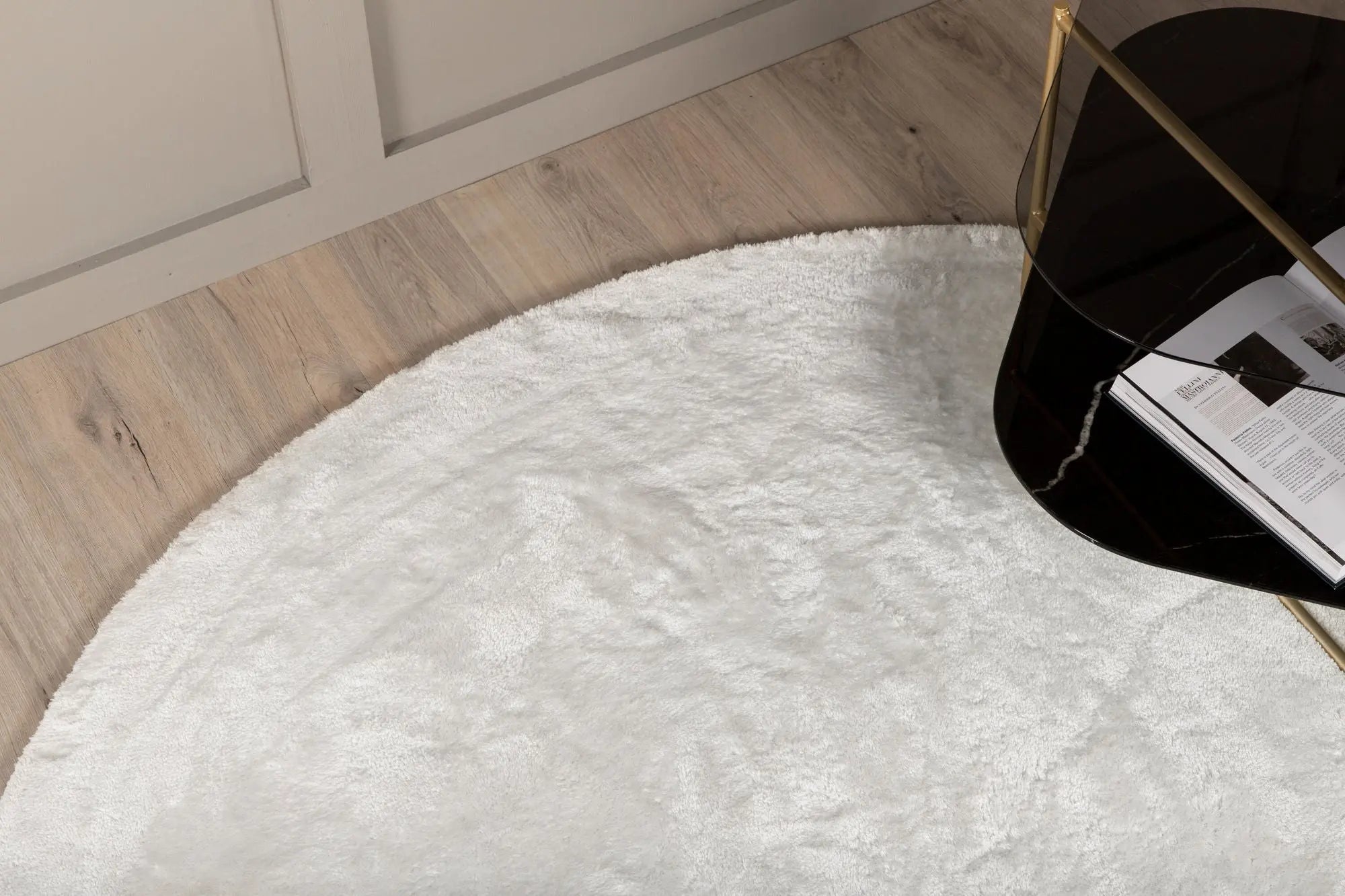 Tapis en polyester rond Blanca - 200*200cm - ø200 - Polyester