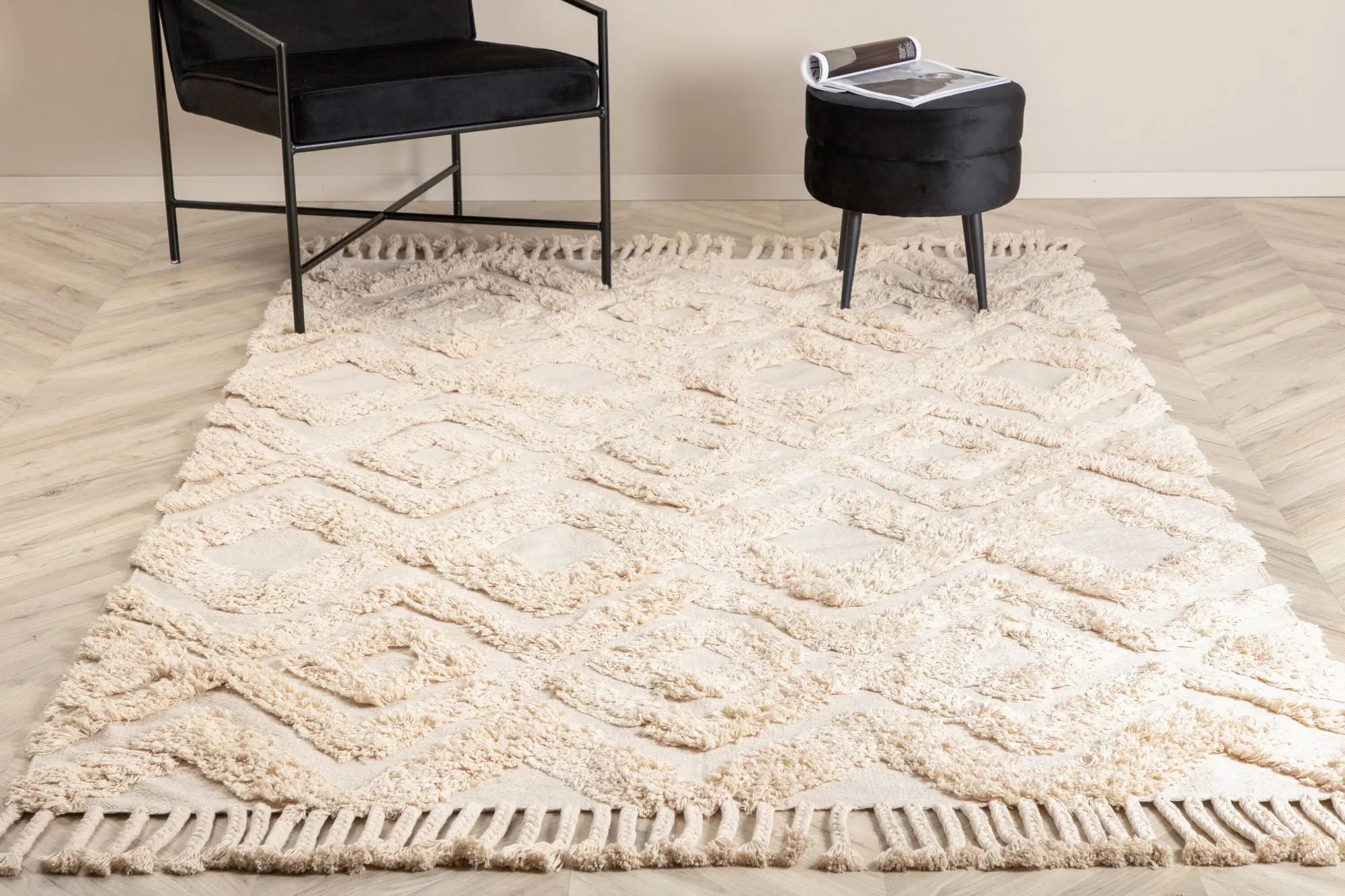 Tapis rectangulaire Hilma - 200*300cm - 300 x 200 - Coton