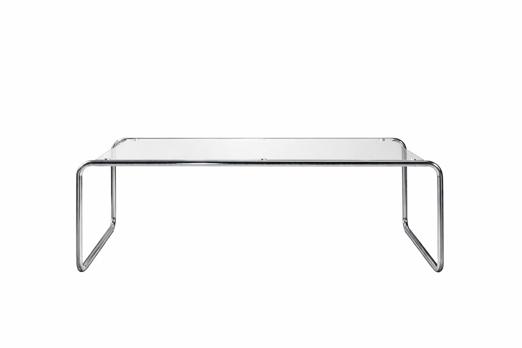 Saturnus Sofa Table 120x60x37,5 cm - Silver Chrome / Glass Loome
