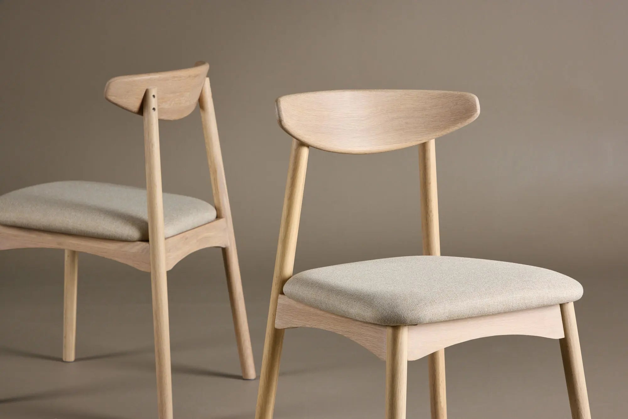 Lot de 2 chaises de salle à manger Ven - 47x54x80cm - Chêne