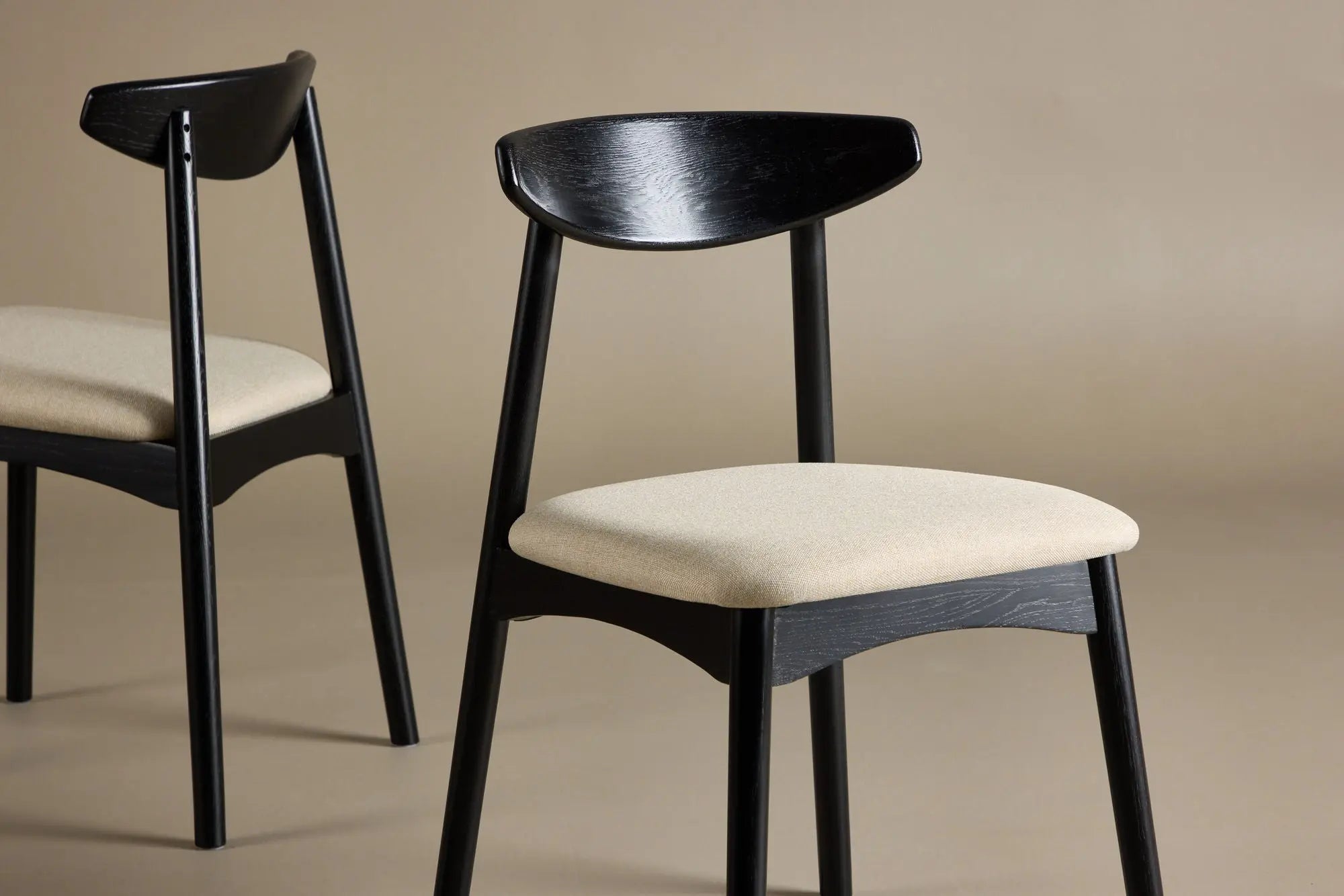 Lot de 2 chaises de salle à manger Ven - 47x54x80cm - Chêne