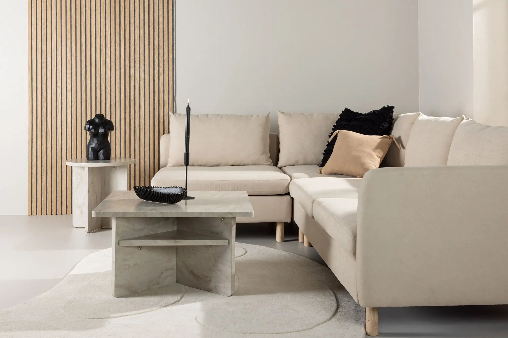 Canapé d'angle Zero - 295 x 195 - Tissu