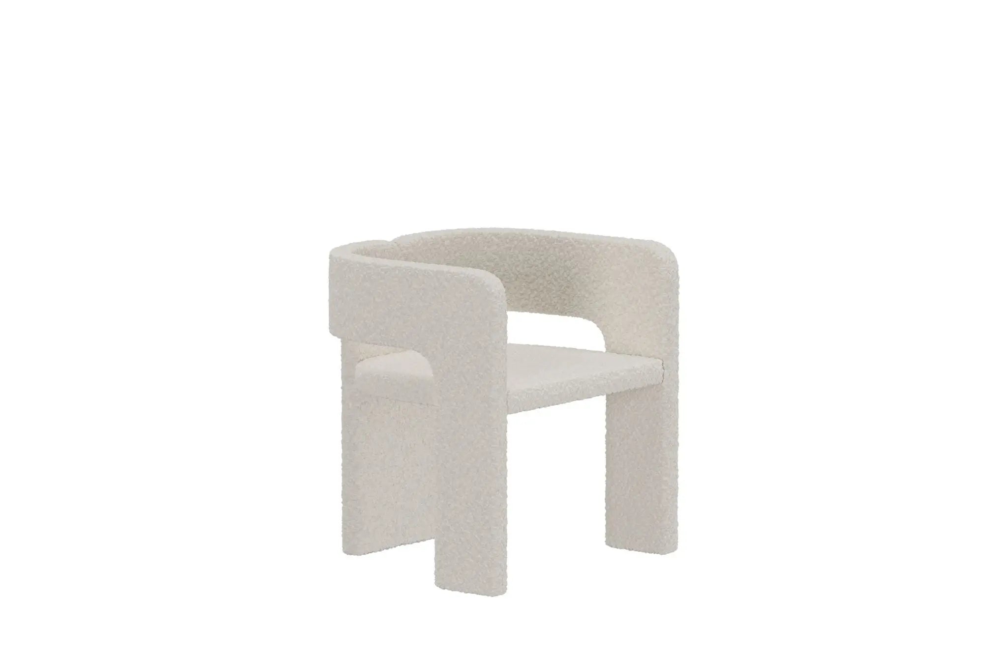 Kristin Dining Chair - 2-pack - White Boucle Loome