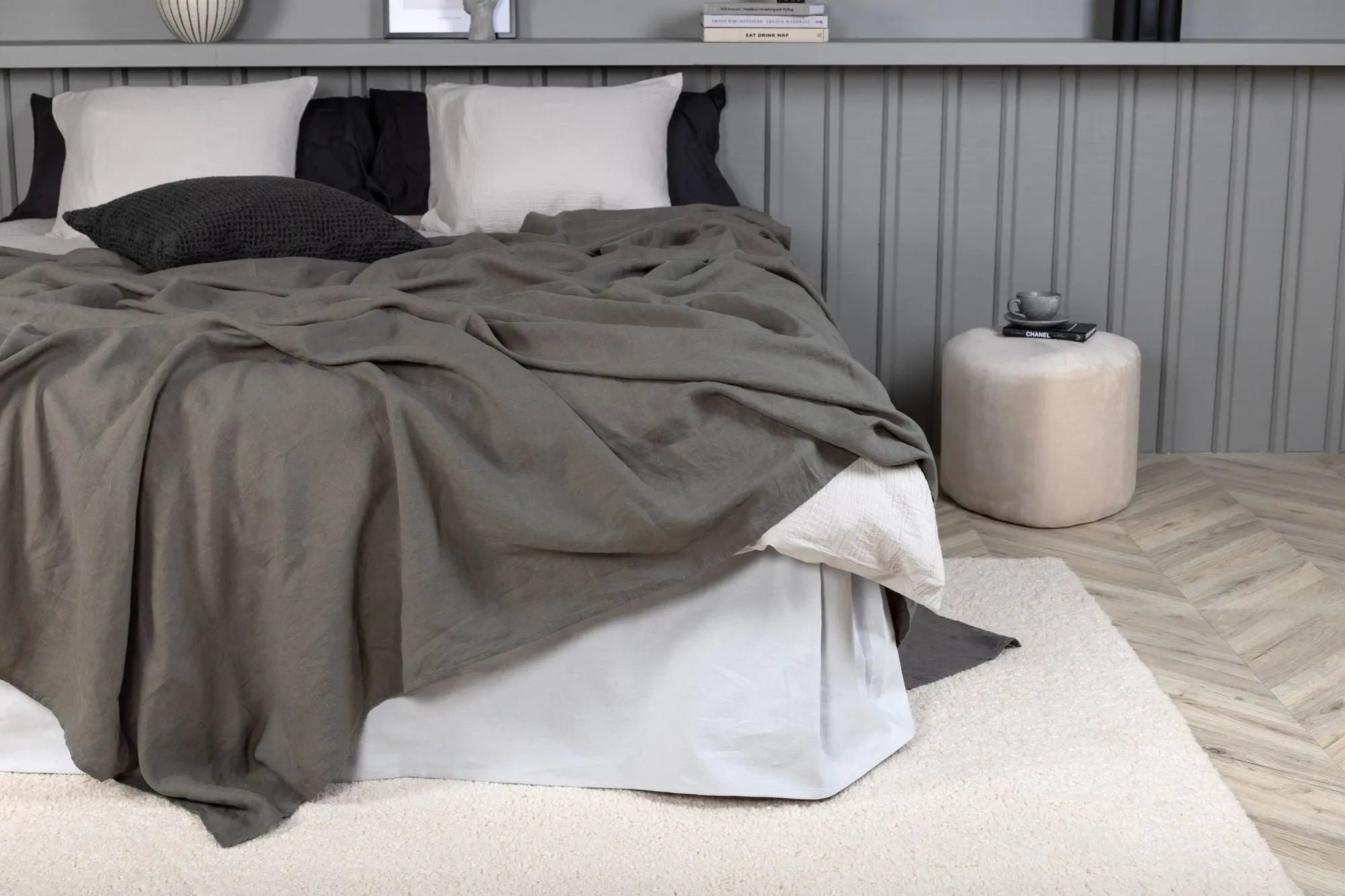Dessus de lit en lin Milo - 260 x 180 - Polyester Lin