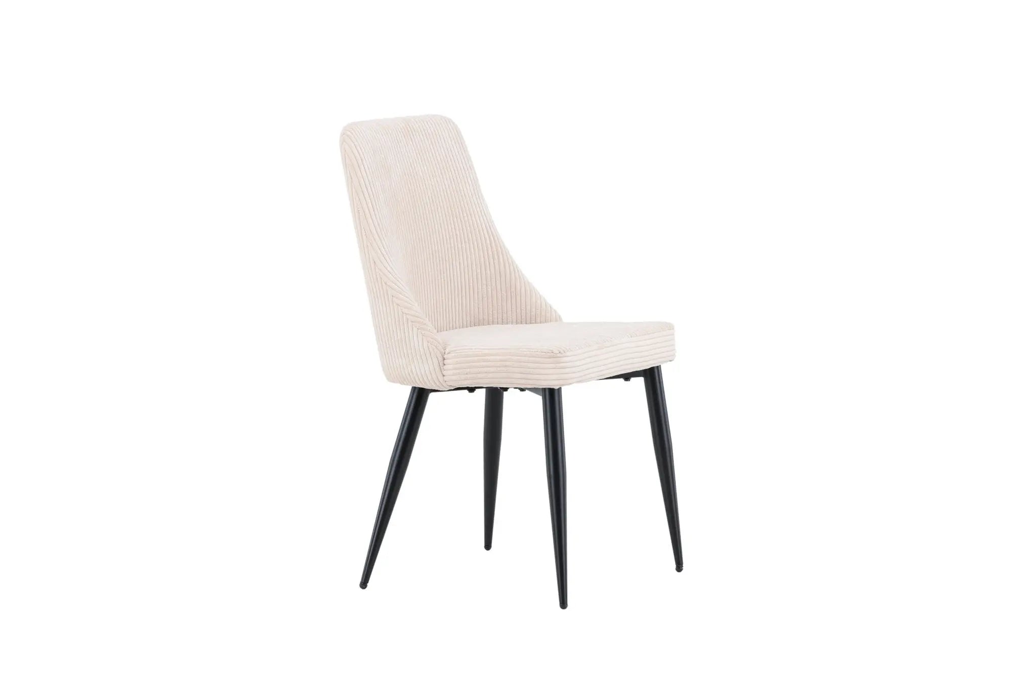 Lot de 2 chaises de salle à manger Leone - 57*48*89 - Polyester velours côtelé