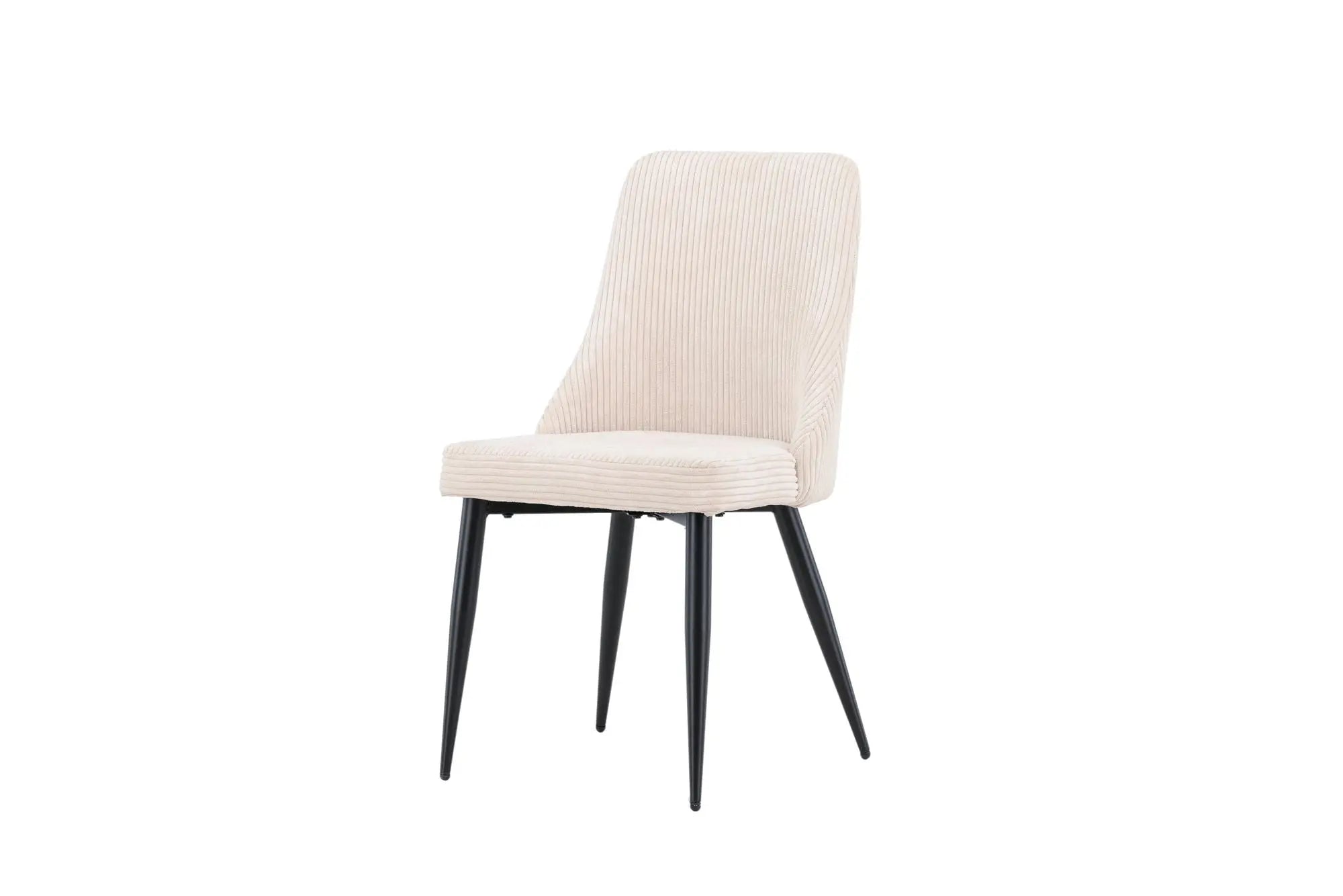Lot de 2 chaises de salle à manger Leone - 57*48*89 - Polyester velours côtelé