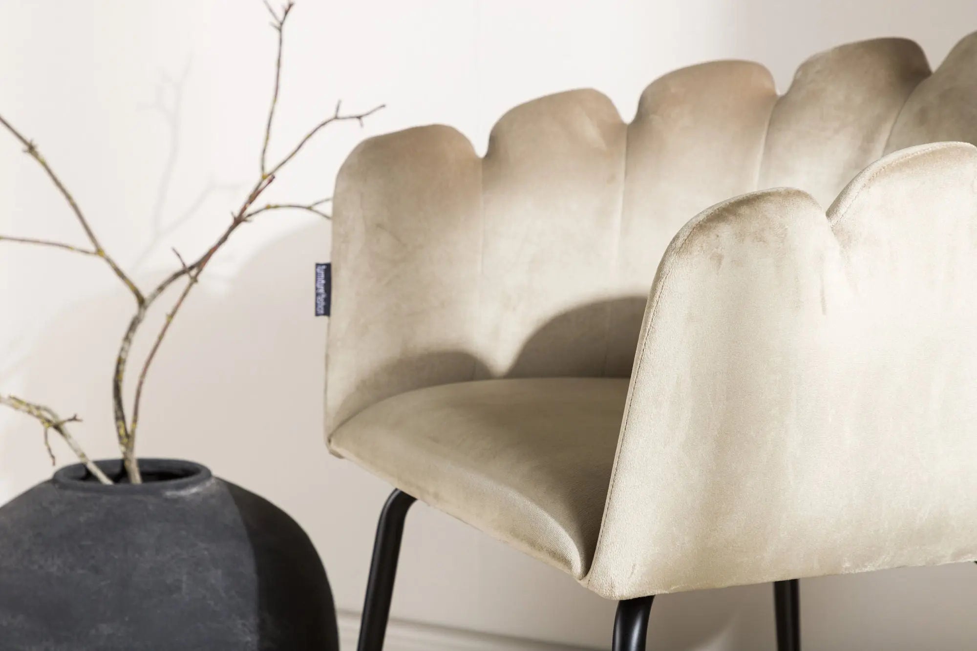 Lot de 2 chaises de salle à manger Limhamn - 51 x 52 x 76,5 - Polyester Velvet