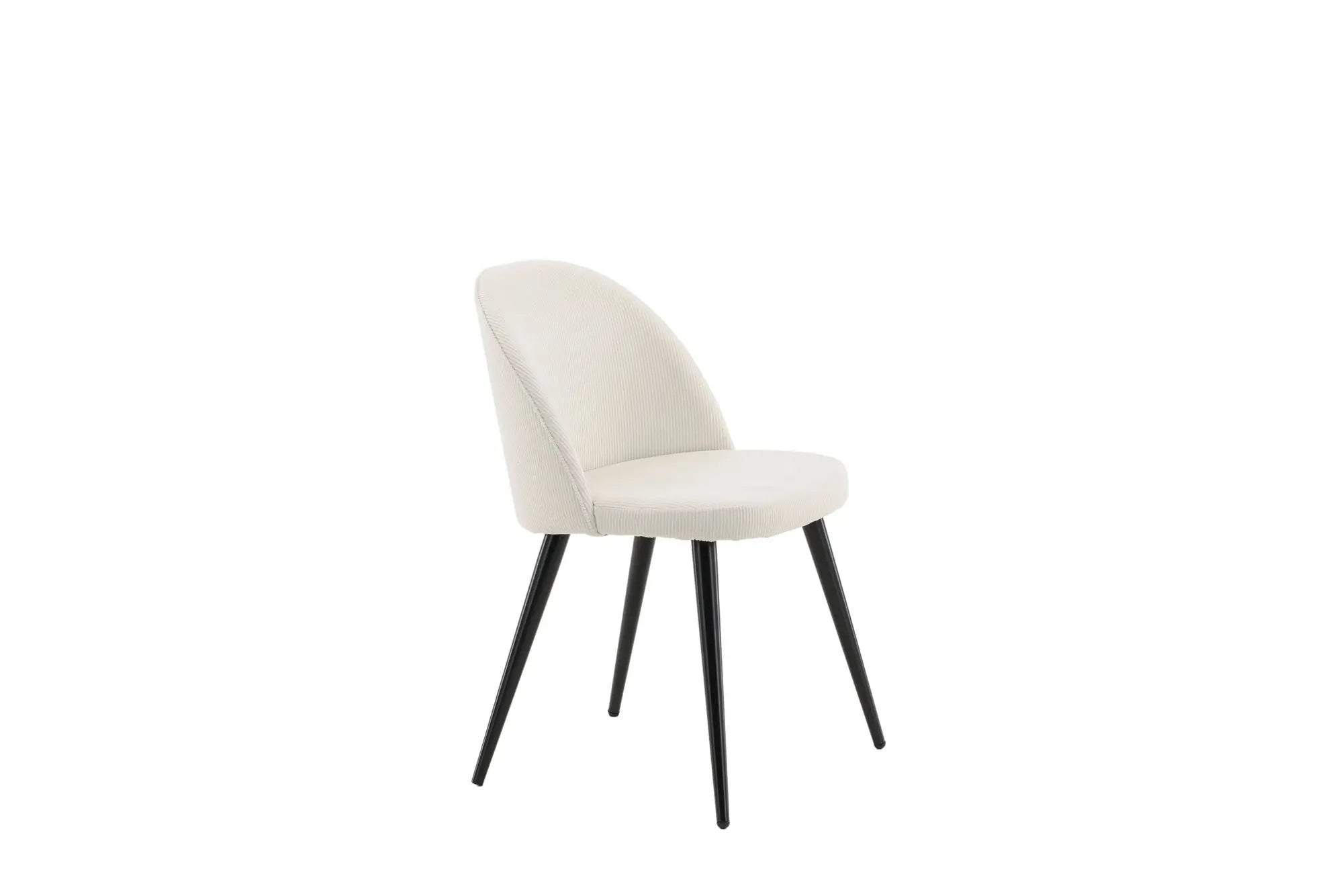 Lot de 2 chaises de salle à manger Velvet - 48 x 50 x 77 - Polyester velours côtelé