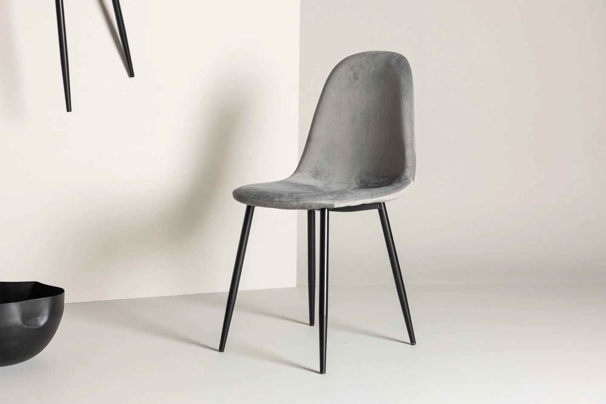 Lot de 2 chaises de salle à manger Polar - 53 x 88 x 46 - Polyester Velvet