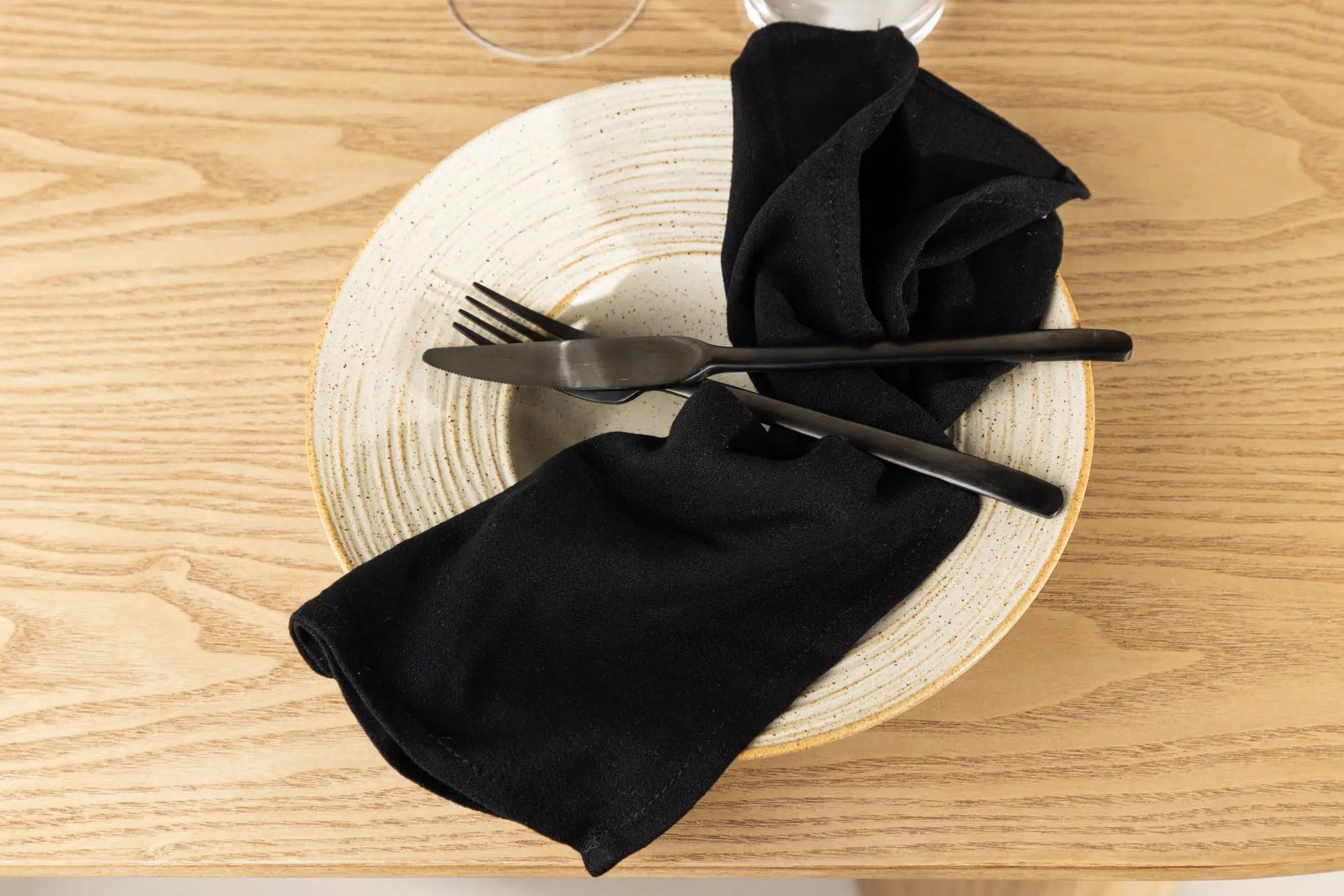 Lot de 2 serviettes Wabi Sabi - 40 x 40 - Soie artificielle