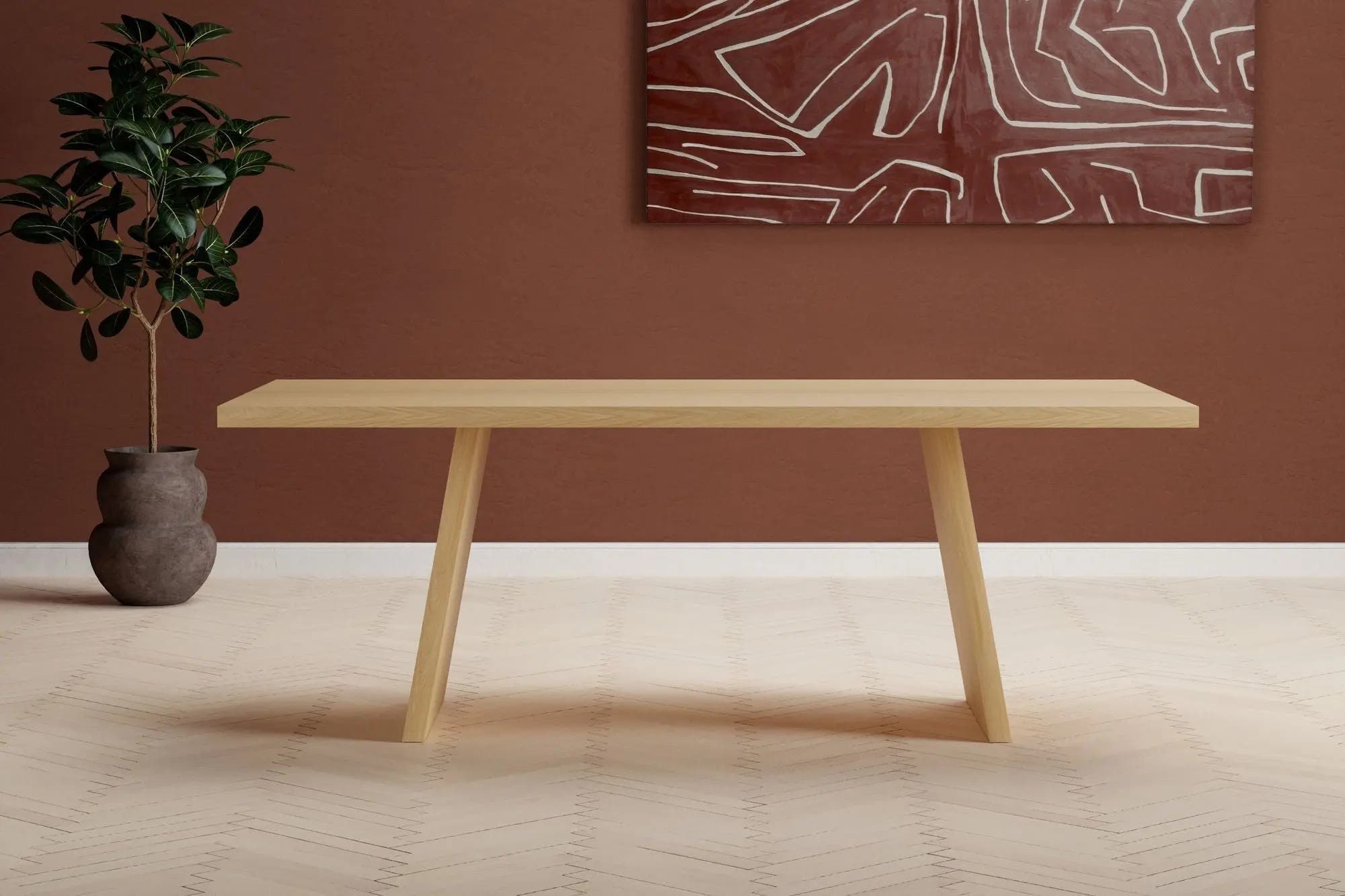 Logga Dining Table - Nature / MDF w Veneer  Loome