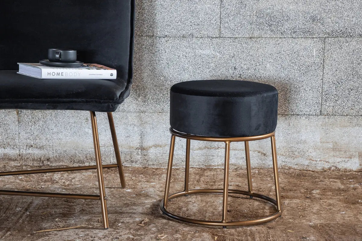 Pouf Petra - ø45,5 - Polyester Velvet