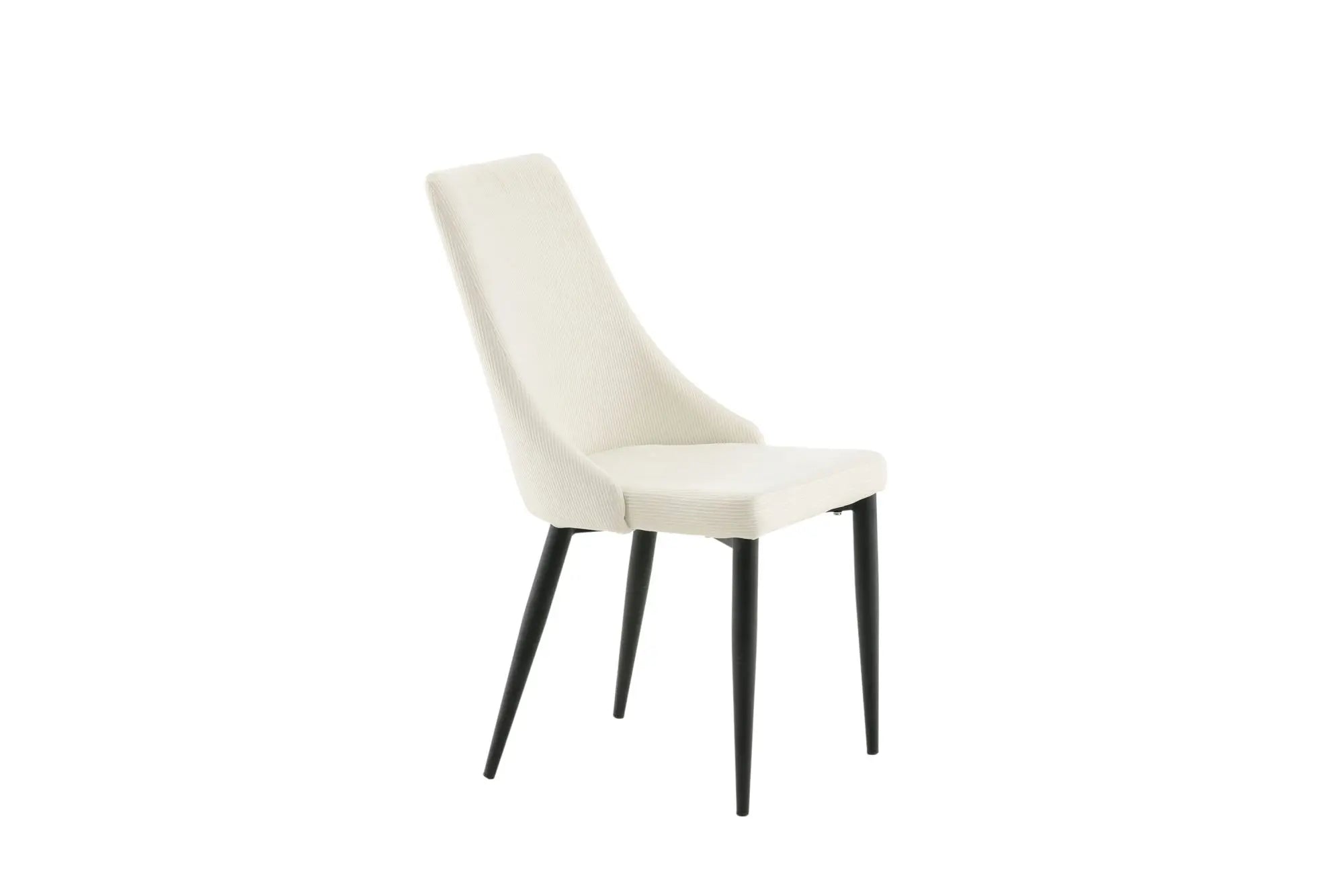 Chaise de salle à manger Leone - D630 x W475 x H915MM - Polyester velours côtelé