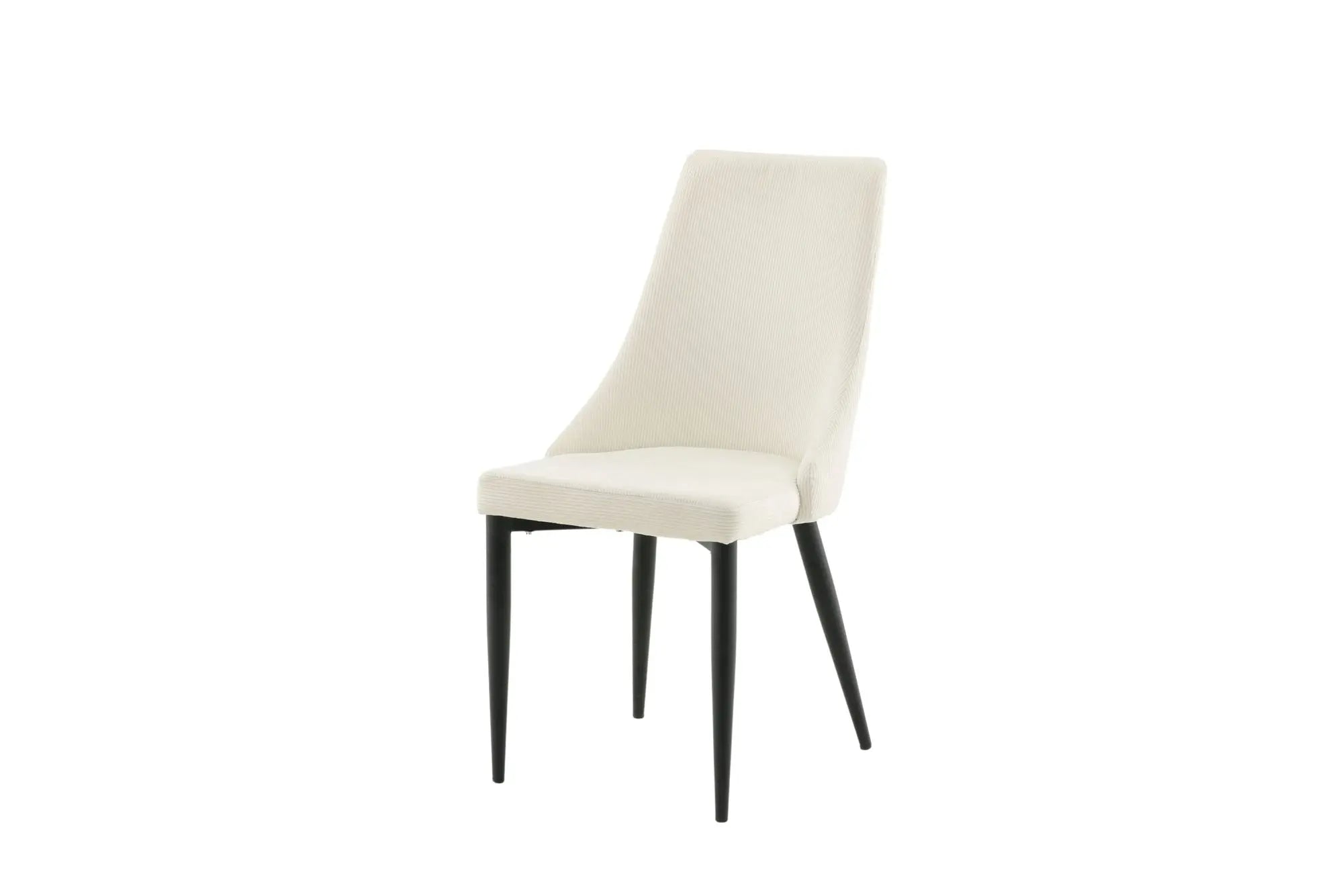Chaise de salle à manger Leone - D630 x W475 x H915MM - Polyester velours côtelé