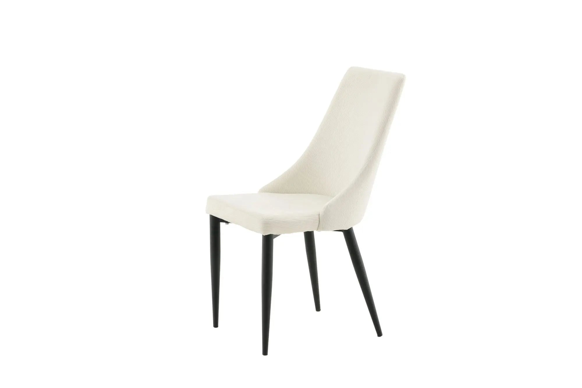 Chaise de salle à manger Leone - D630 x W475 x H915MM - Polyester velours côtelé
