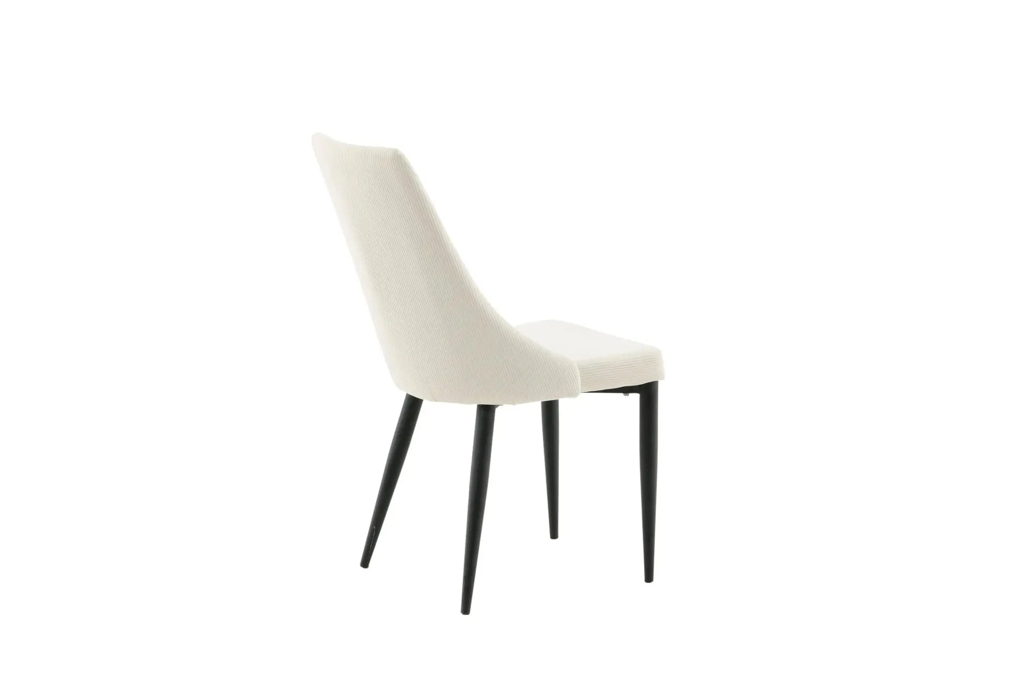 Chaise de salle à manger Leone - D630 x W475 x H915MM - Polyester velours côtelé