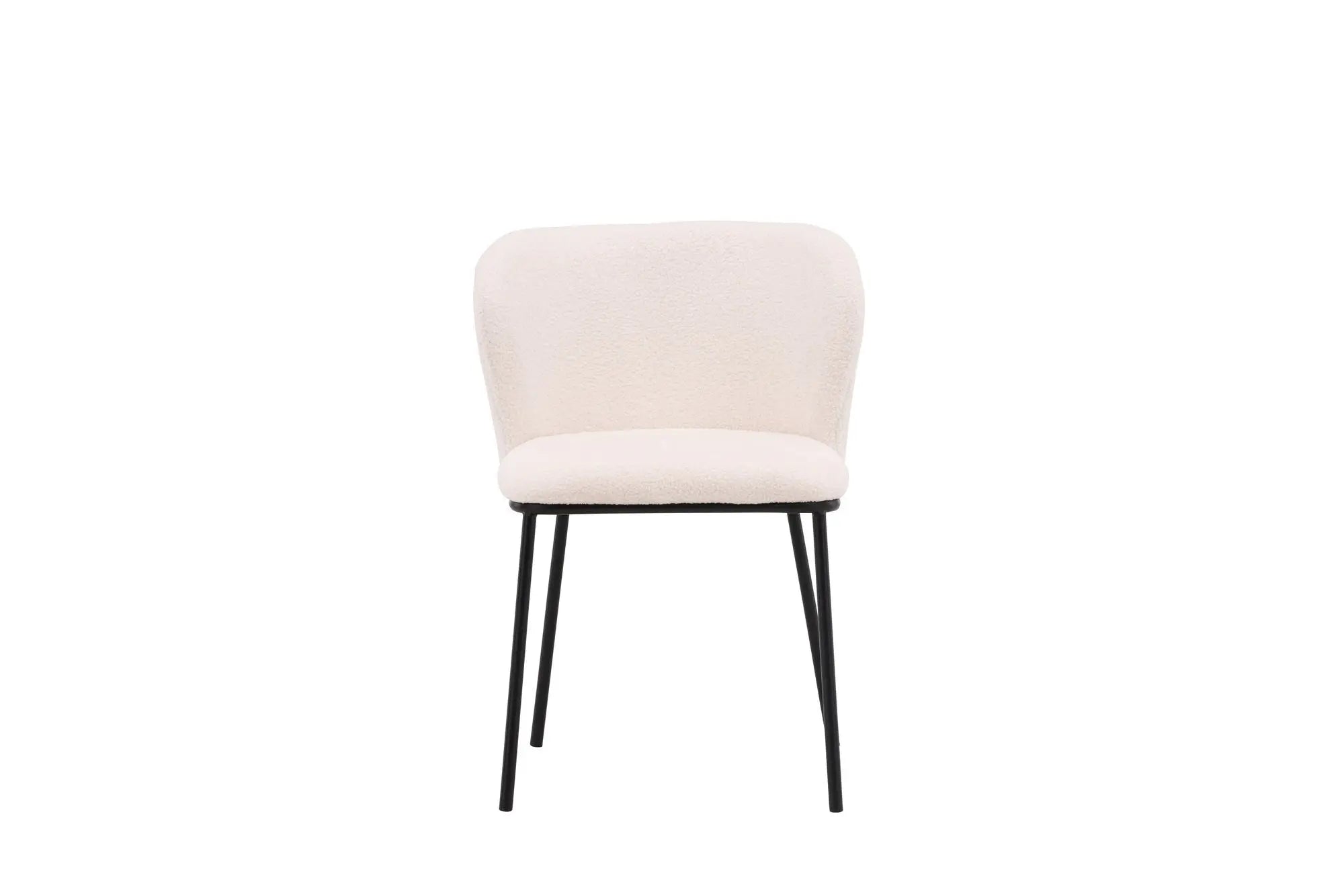 Lot de 2 chaises de salle à manger Edina - 56 x 55 x 76 - Acier