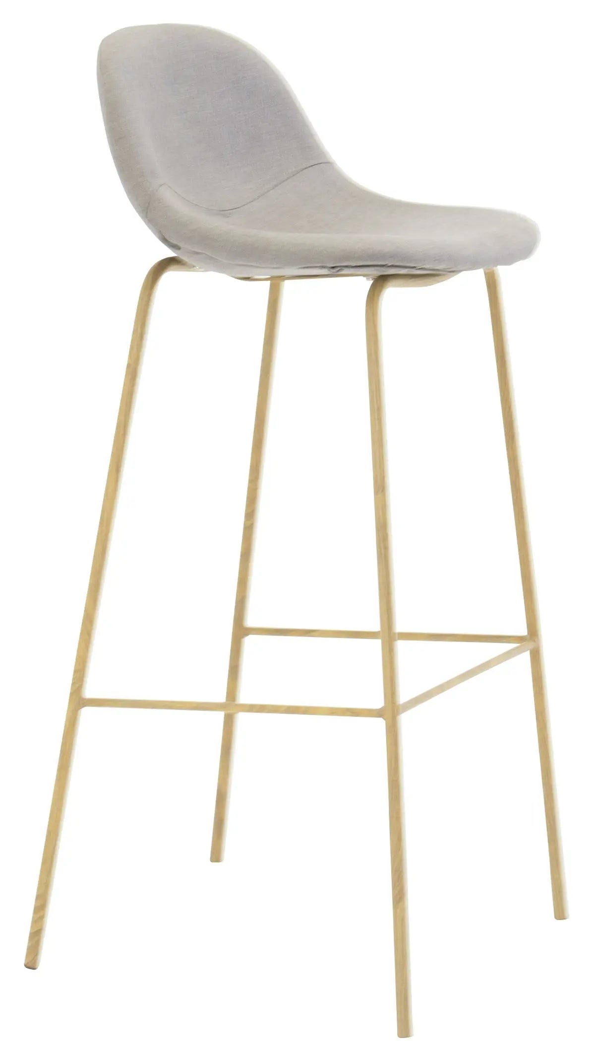 Tabouret de bar Polar - D440 x W420 x H945MM - Polyester Lin