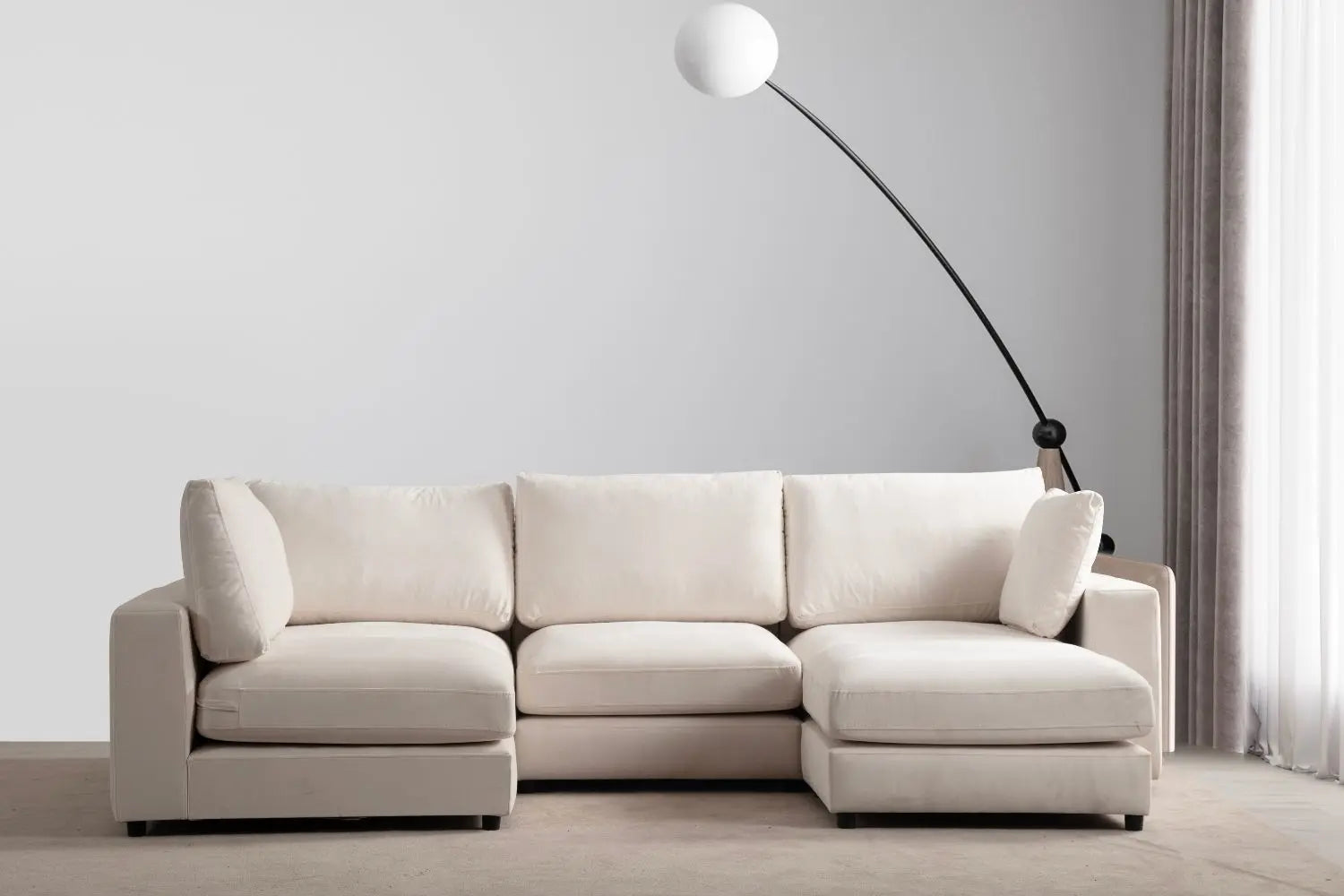 Canapé modulable Lunaris - 4+1 pouf