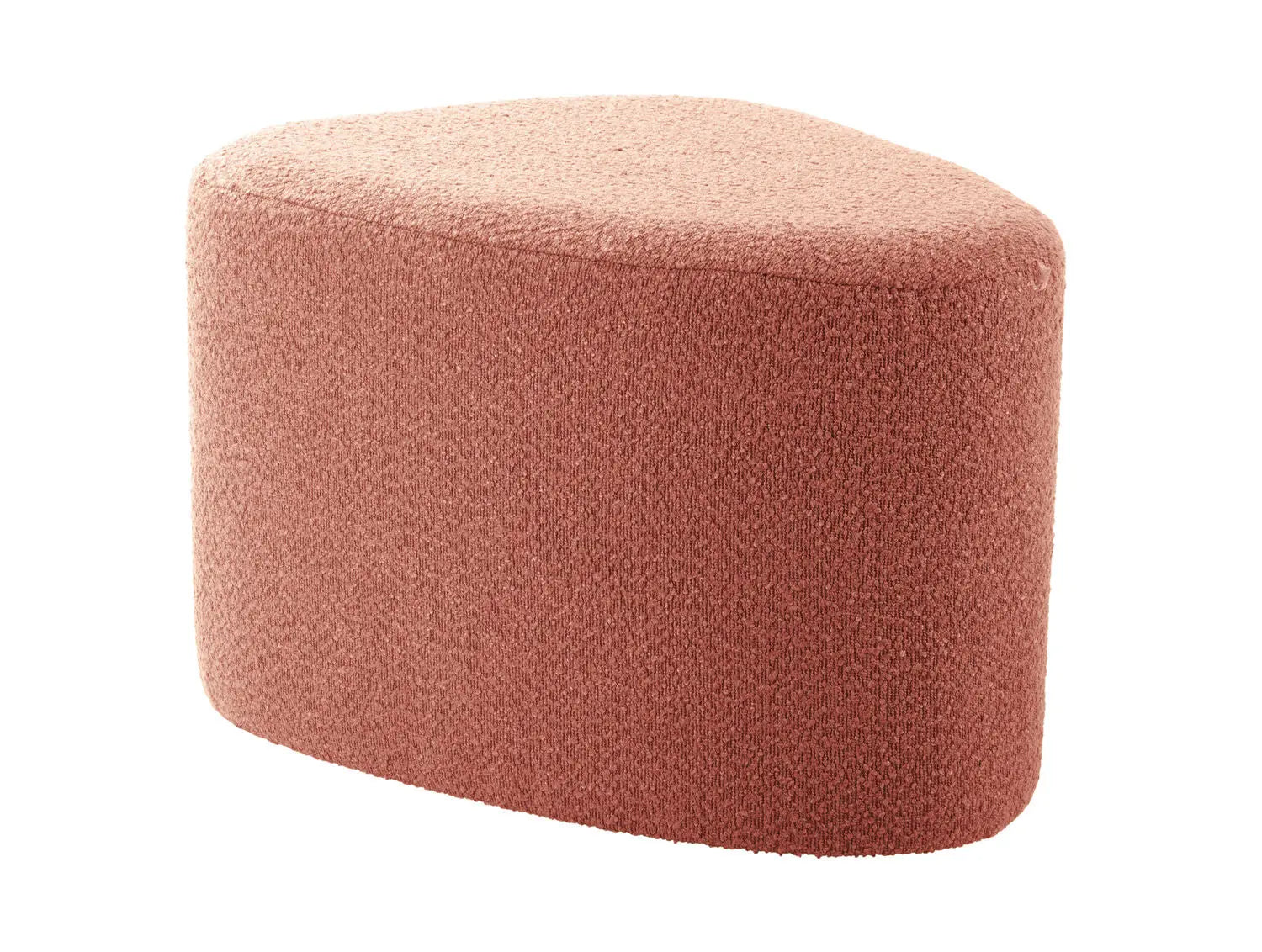 Pouf Ada organic large bouclé faded pink